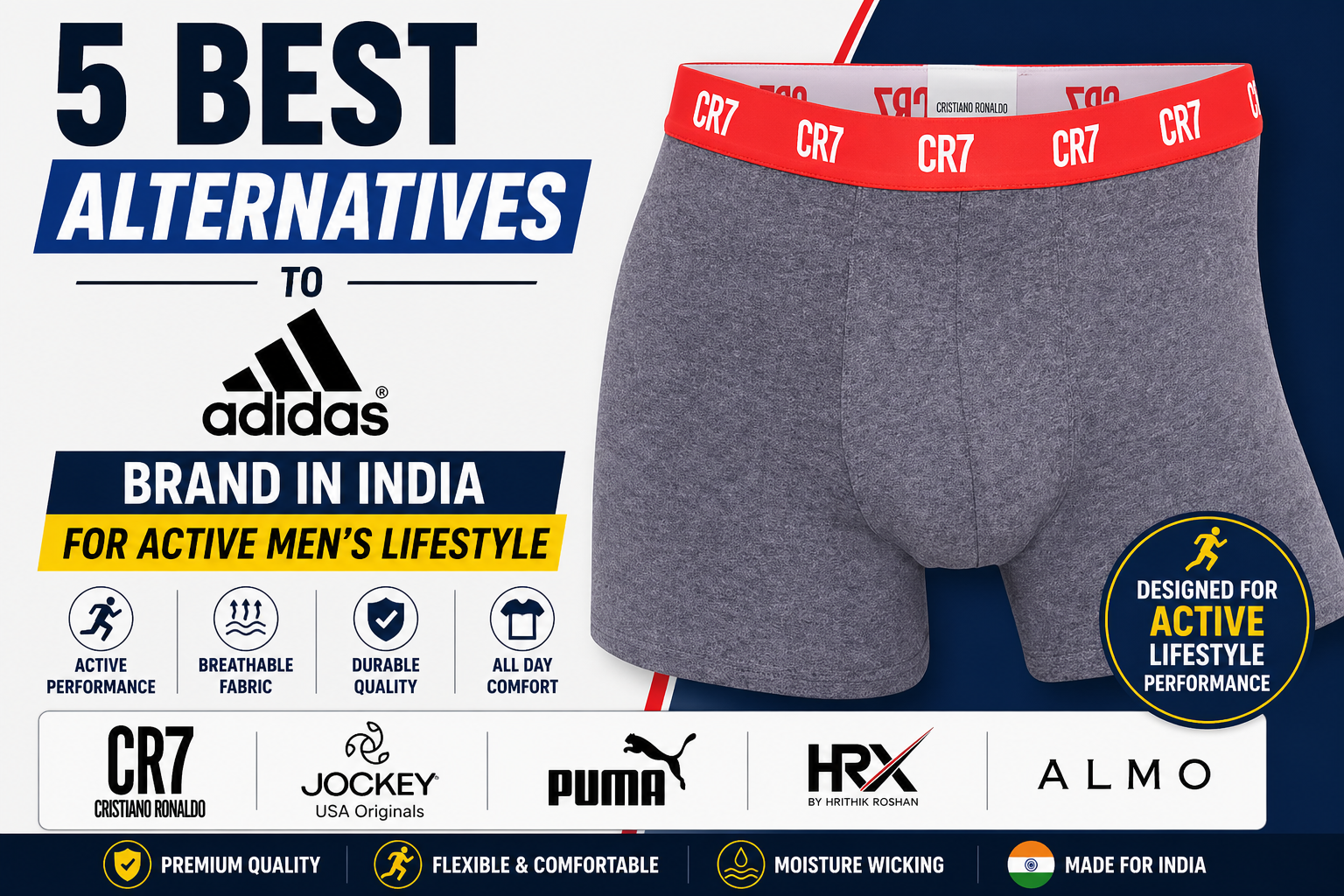 5 Best Alternatives To Adidas Brand In India For Active Men's Lifestyle