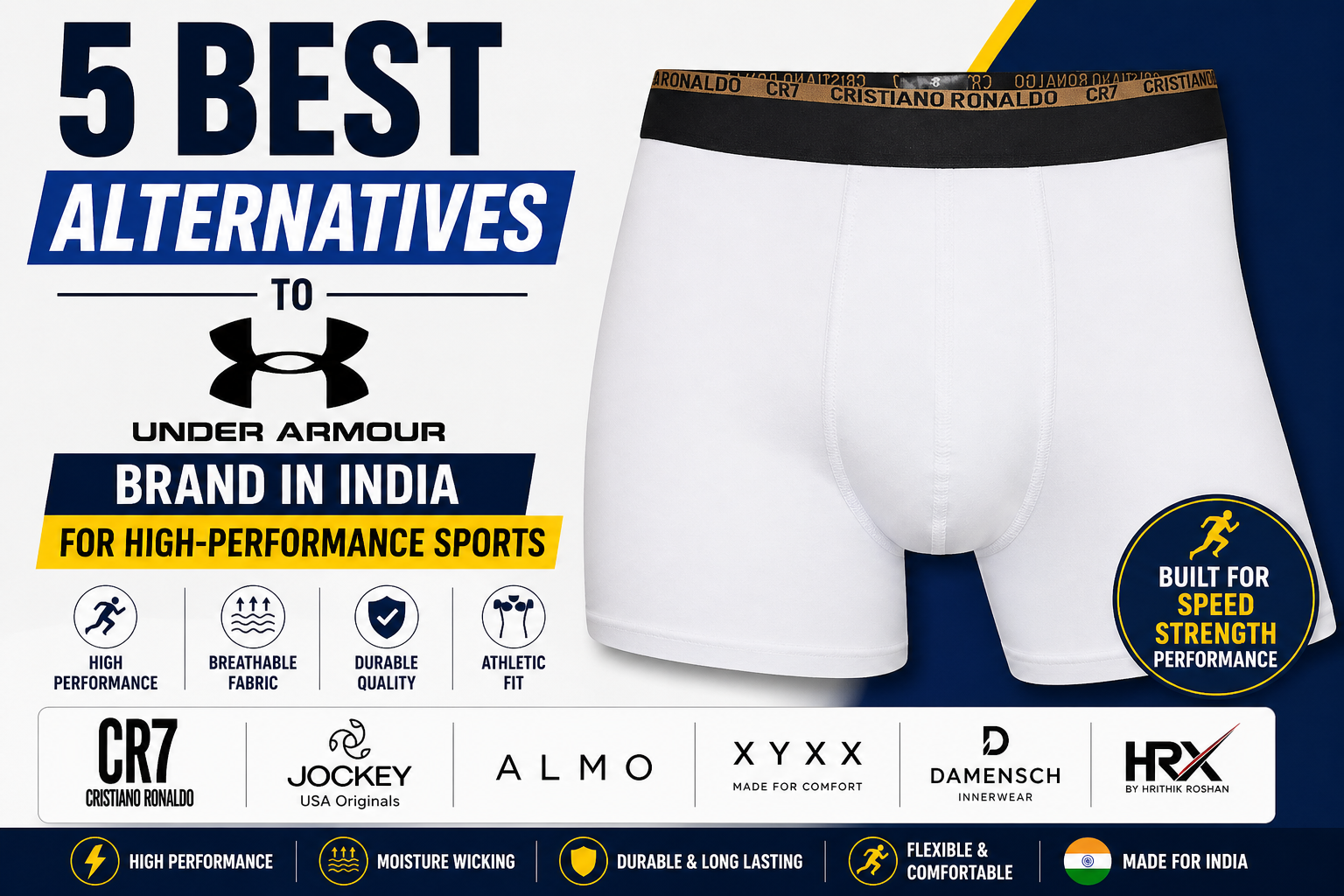 5 Best Alternatives To Under Armour Brand In India For High-Performance Sports