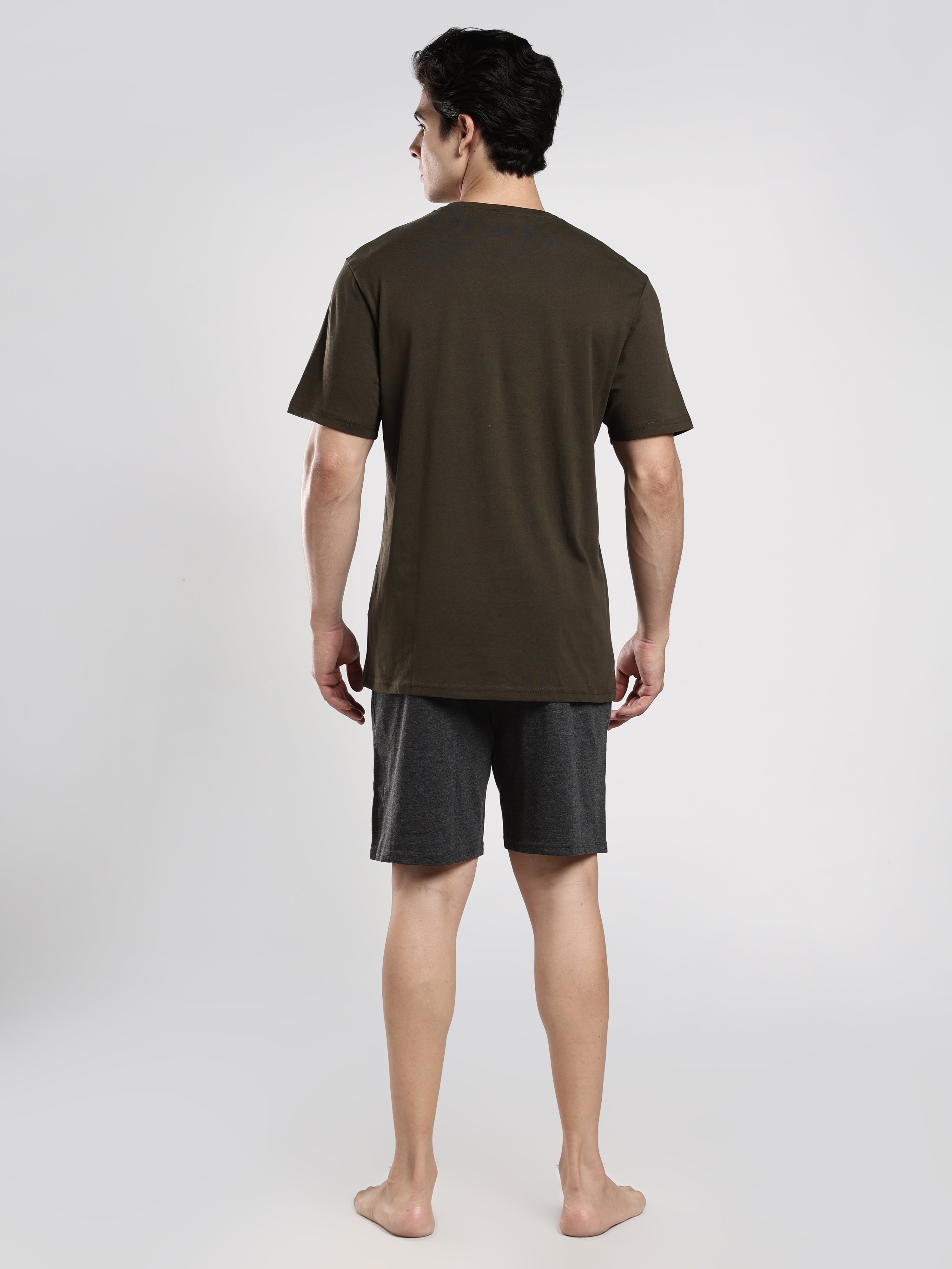 CR7 SHADOW Lounge Set – Olive & Charcoal