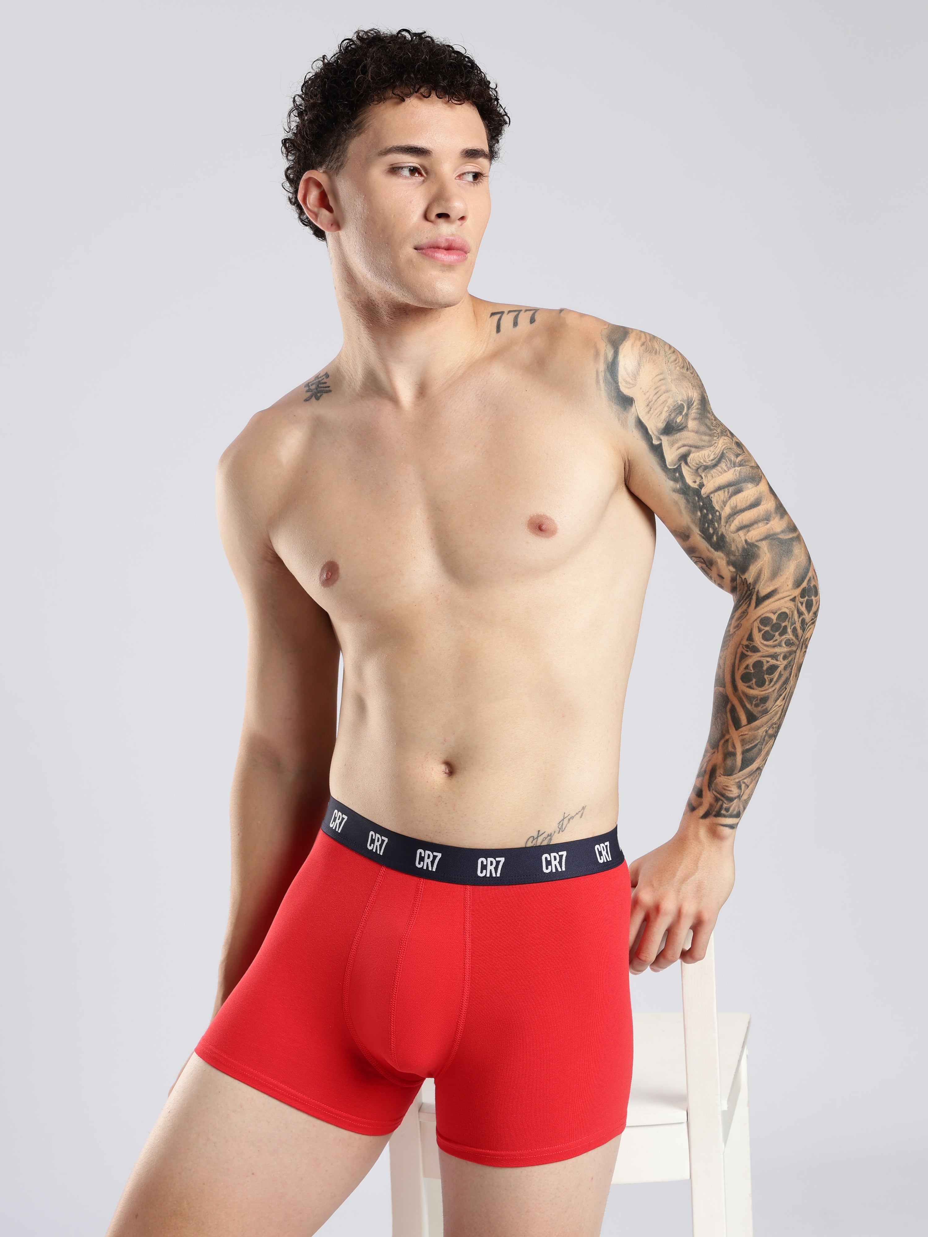 CR7 Premium Cotton Boxer Trunks – Pack of 3 | Soft, Breathable & Stretch Fit