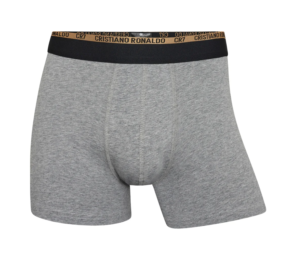 CR7 Cristiano Ronaldo Premium Cotton Trunks – Pack of 3 (Black, White & Grey)