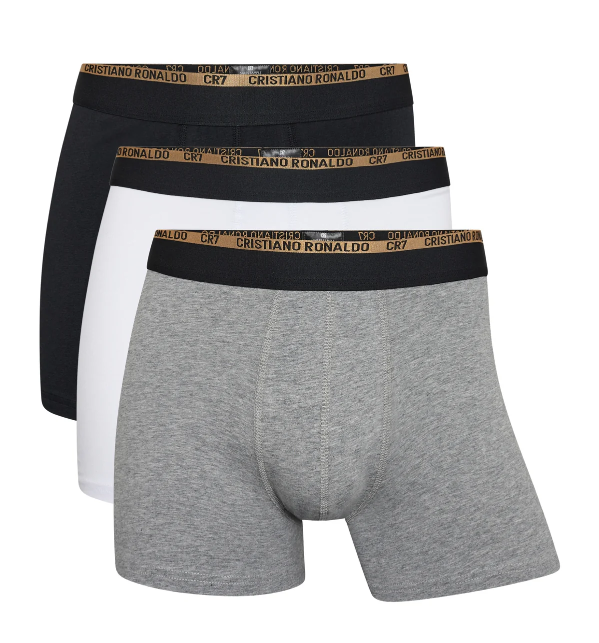 CR7 Cristiano Ronaldo Premium Cotton Trunks – Pack of 3 (Black, White & Grey)