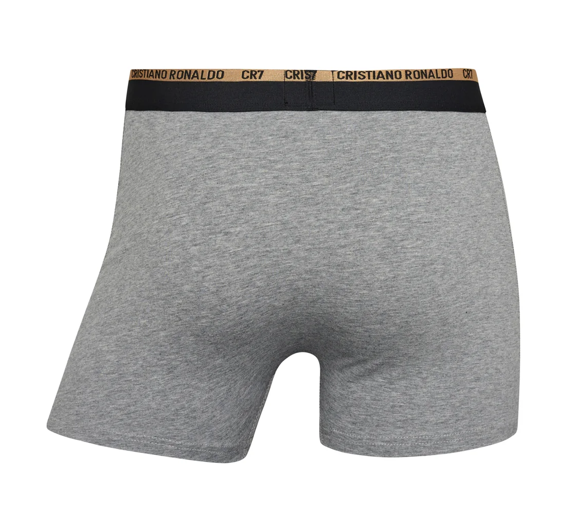 CR7 Cristiano Ronaldo Premium Cotton Trunks – Pack of 3 (Black, White & Grey)