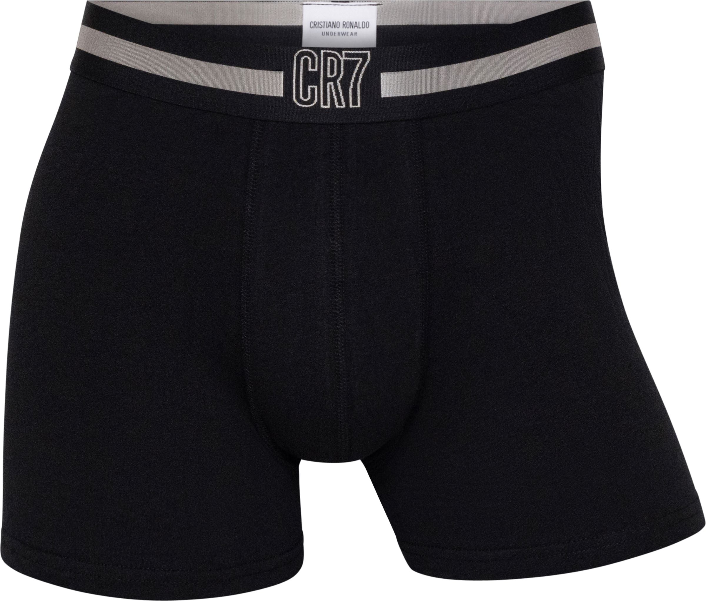 CR7 Cristiano Ronaldo Men’s Premium Cotton Stretch Trunks – Pack of 3 (Black)