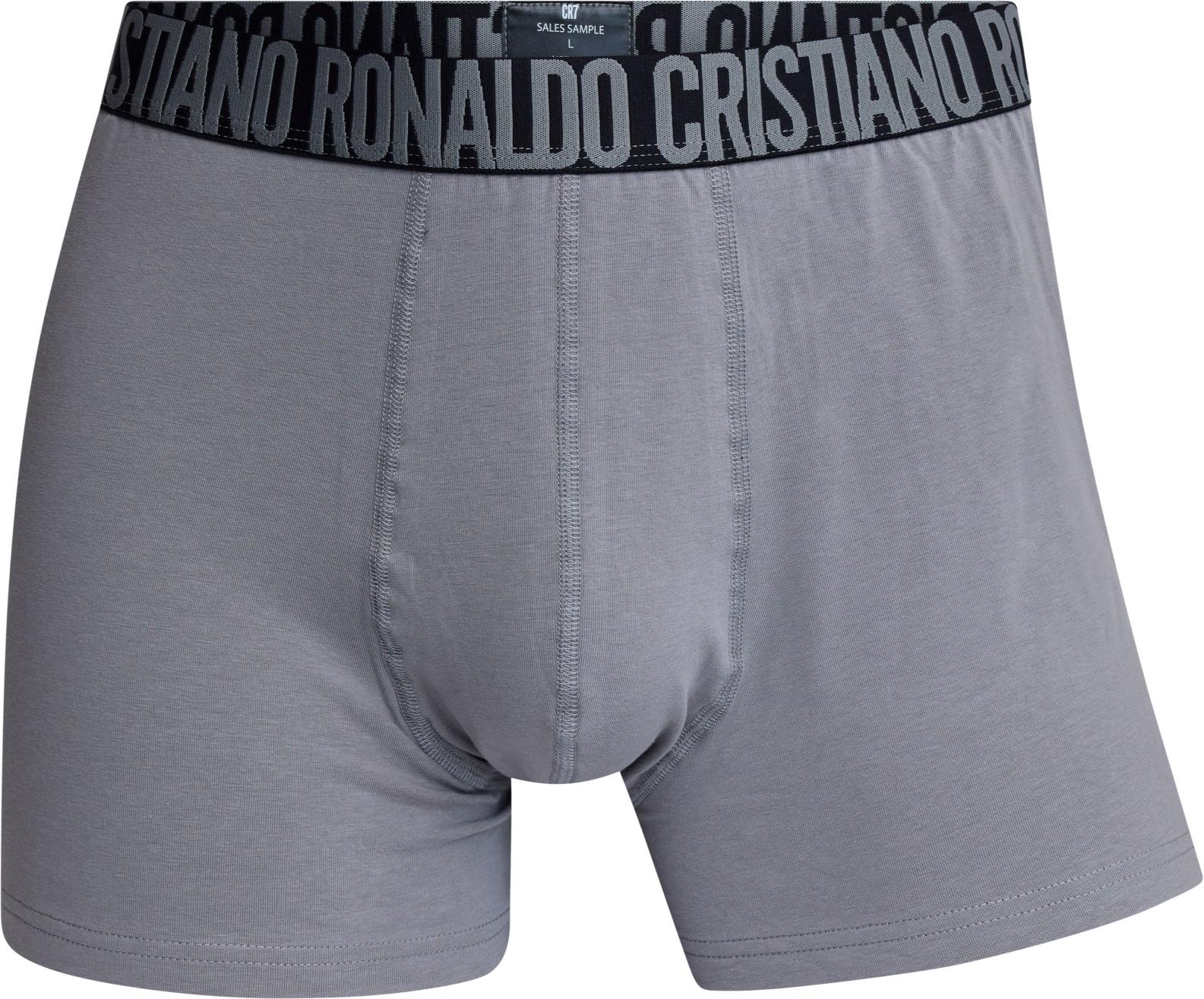 CR7 Men’s Premium Cotton Stretch Trunks – Black, Brown & Grey | Pack of 3 | Signature Ronaldo Waistband