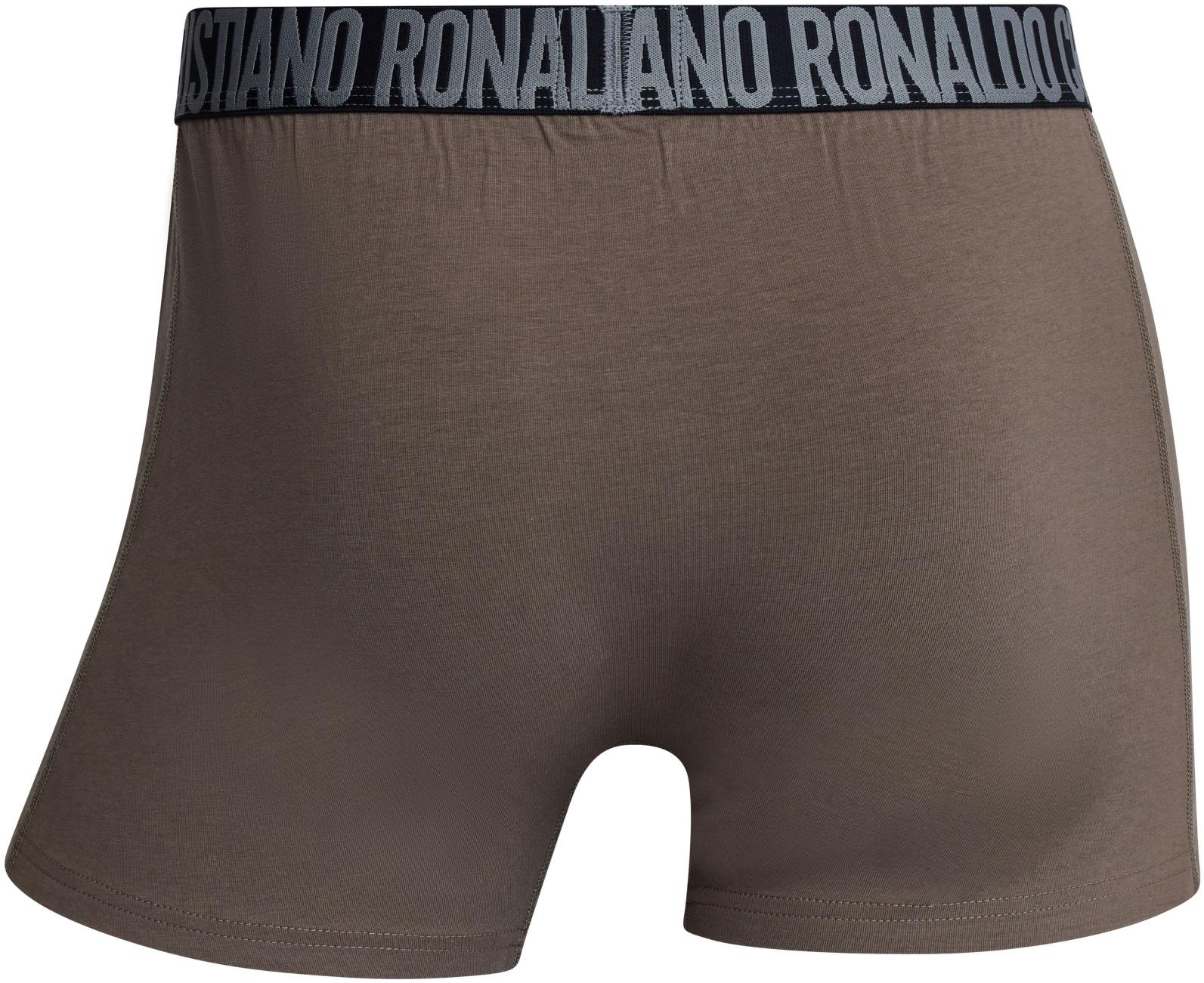 CR7 Men’s Premium Cotton Stretch Trunks – Black, Brown & Grey | Pack of 3 | Signature Ronaldo Waistband
