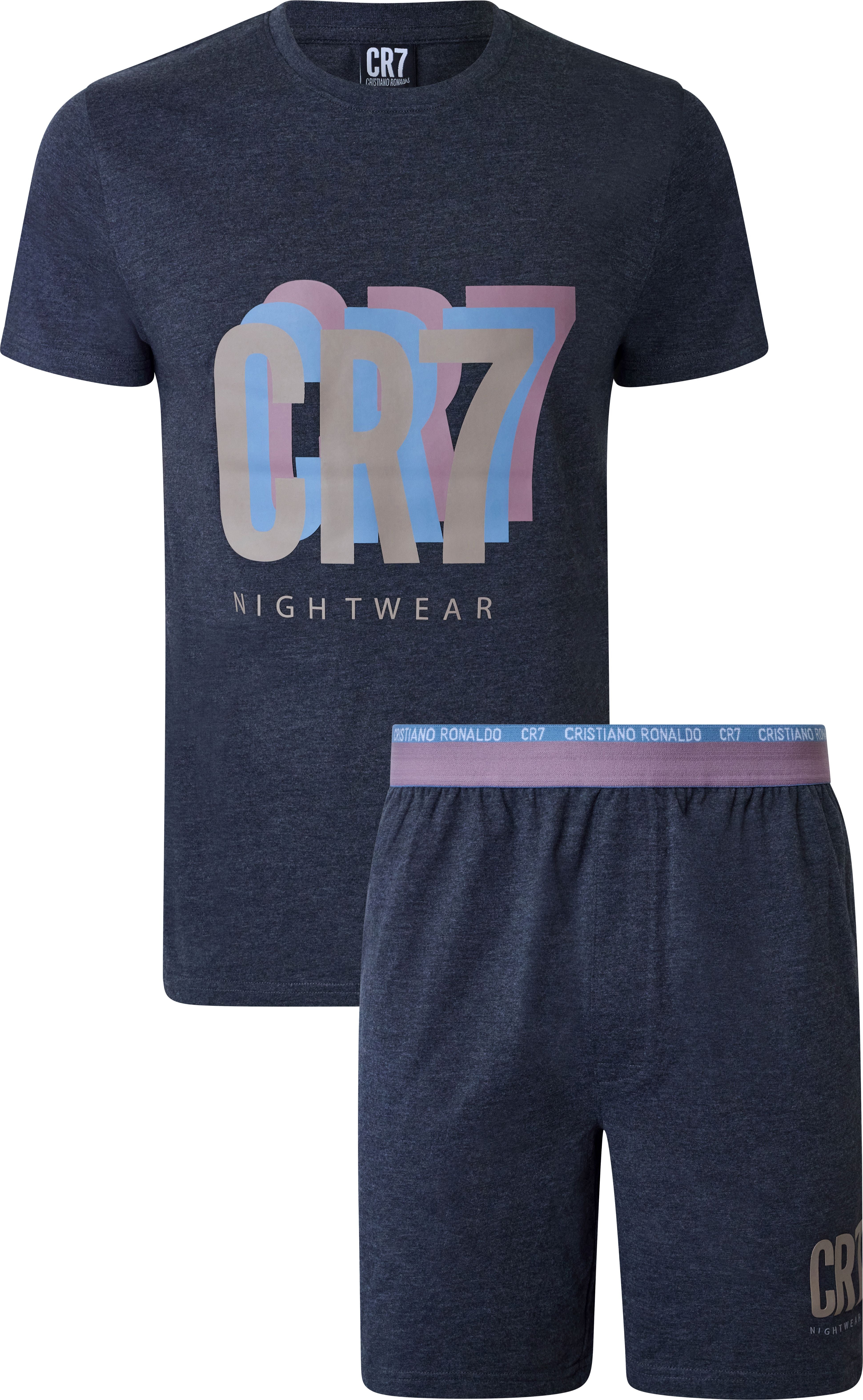 CR7 Cristiano Ronaldo Men’s Premium Nightwear Set – Soft Cotton Lounge T-Shirt & Shorts