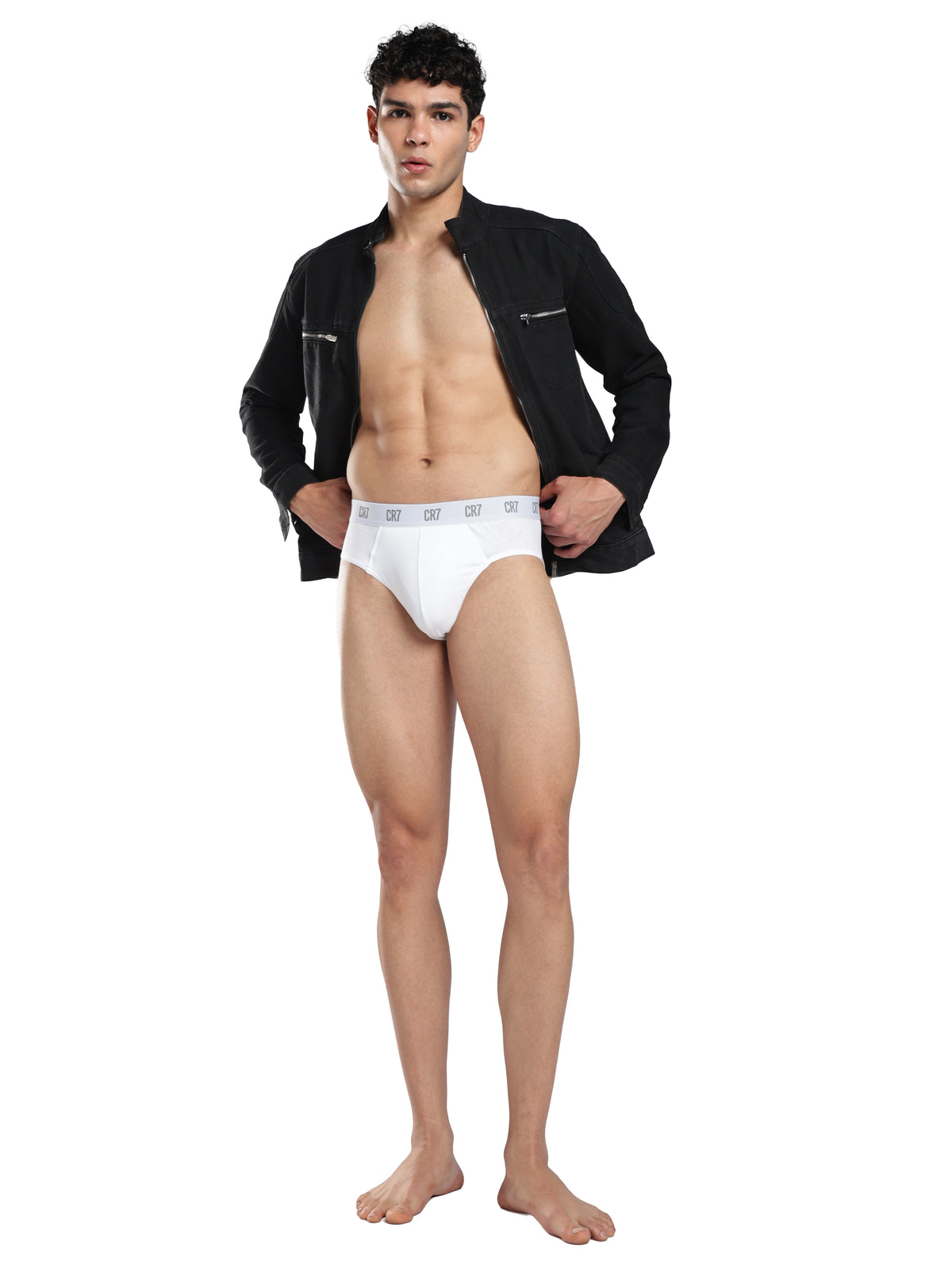 CR7 Iconic Core Men's White Brief Pack of 3