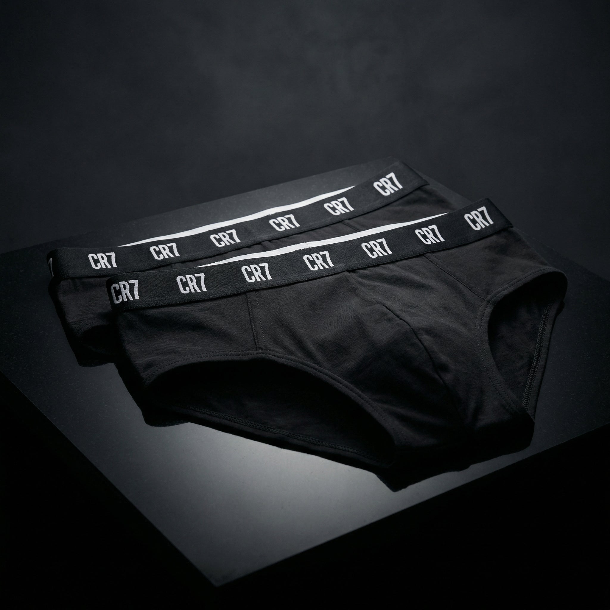 CR7 Cristiano Ronaldo Men’s Black Cotton Briefs – Pack of 3 | Soft, Breathable & Secure Fit