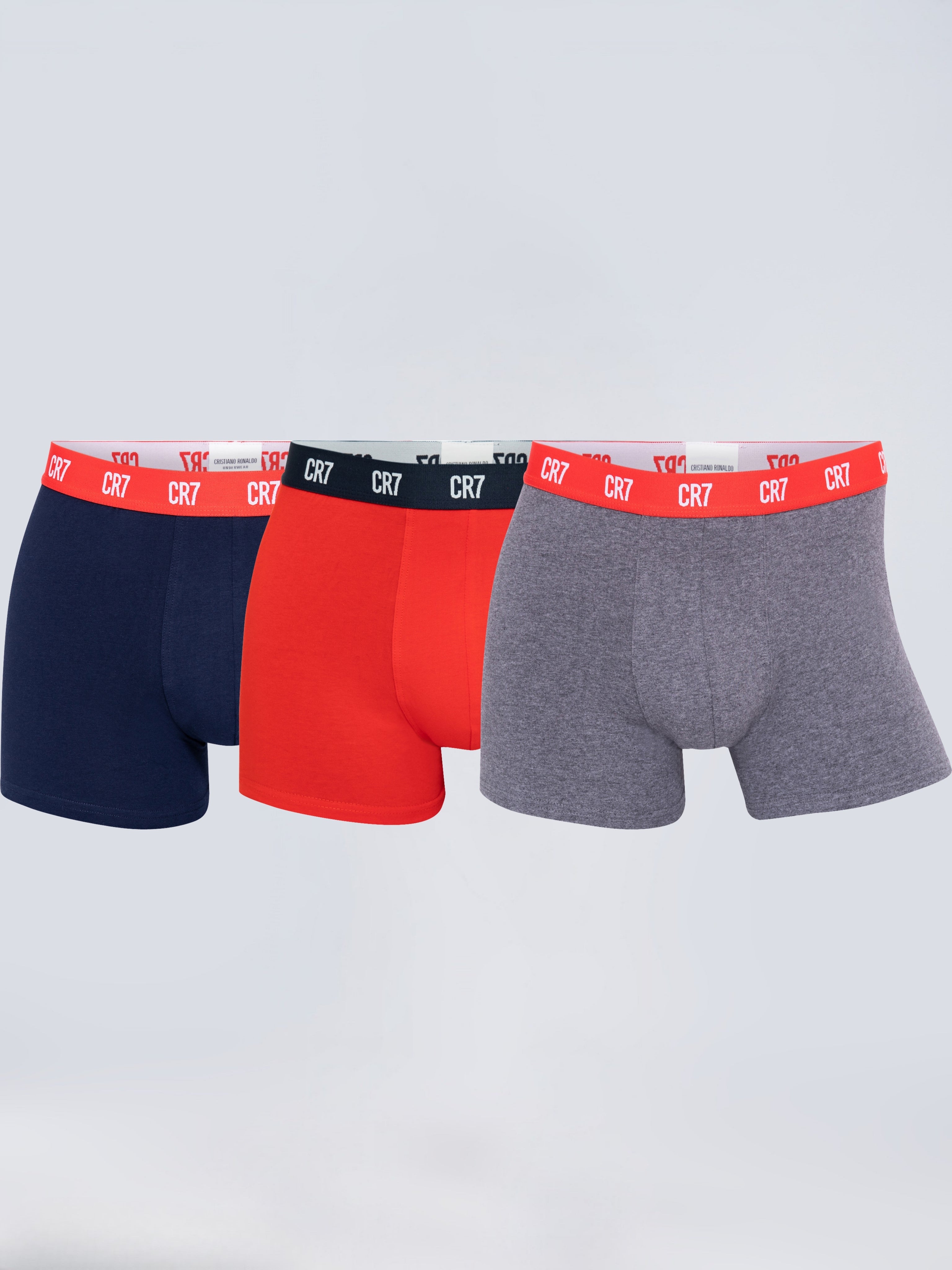 CR7 Premium Cotton Boxer Trunks – Pack of 3 | Soft, Breathable & Stretch Fit
