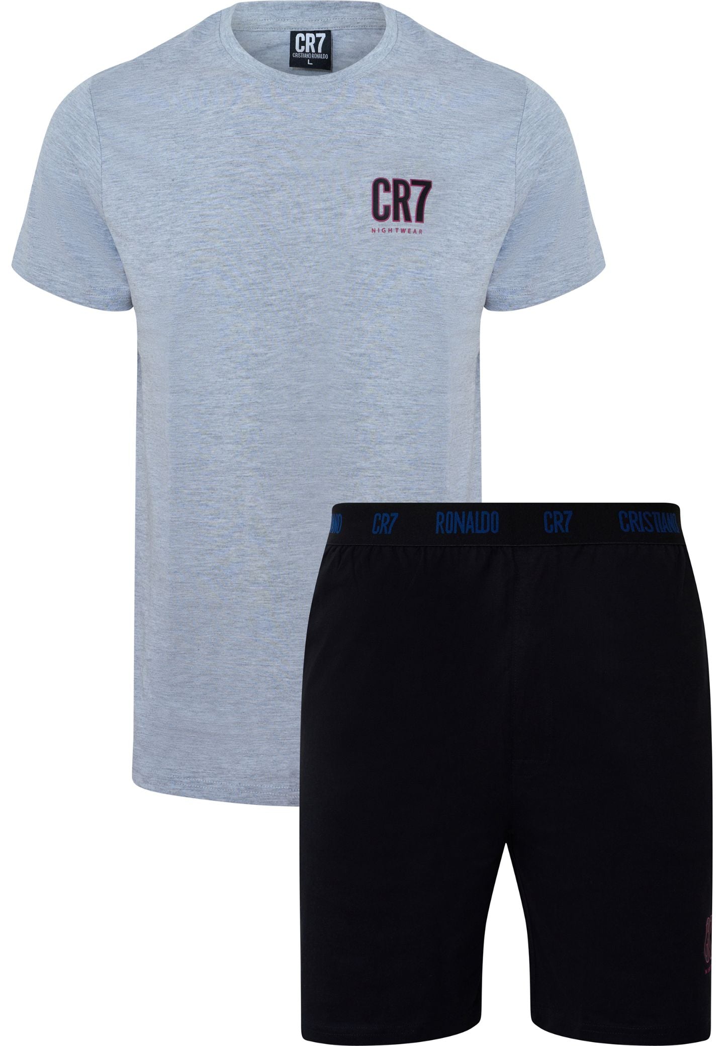 CR7 Cristiano Ronaldo Men’s Premium Nightwear Set – Soft Cotton Lounge T-Shirt & Shorts