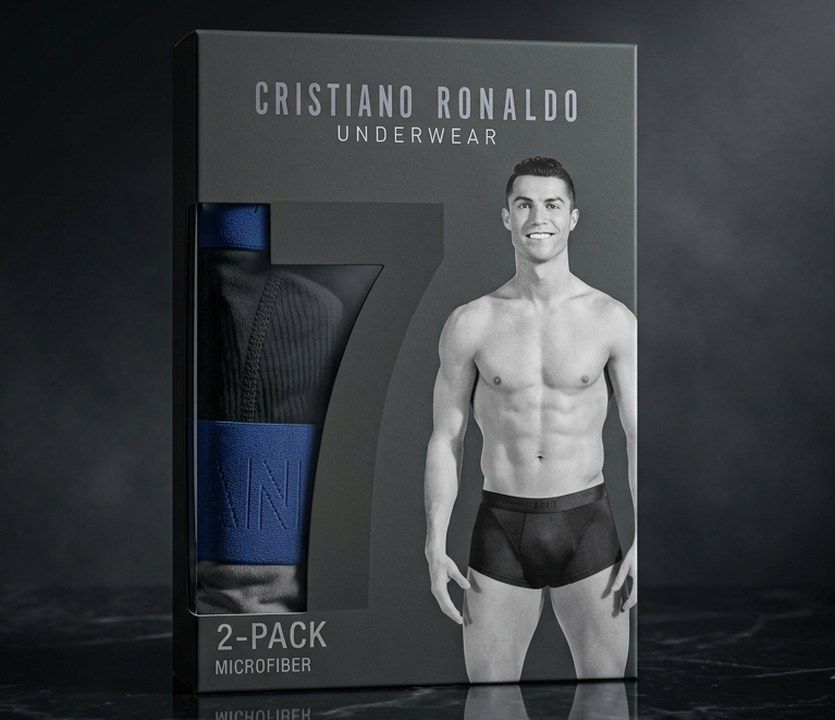 CR7 Cristiano Ronaldo Trunks – Premium Comfort Fit Cotton Stretch Underwear (2 Pack)