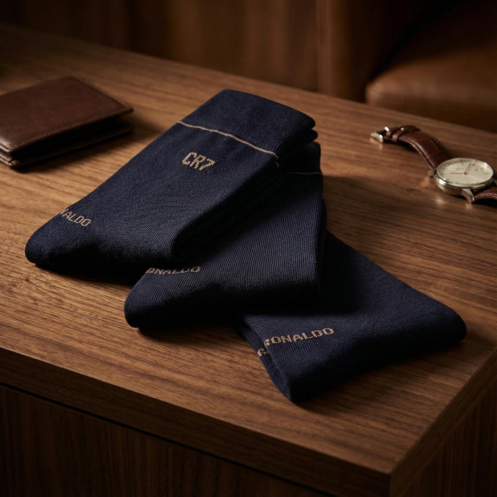 CR7 Cristiano Ronaldo Men’s Premium Cotton Crew Socks – (Pack of 3) | Soft, Breathable & Stylish