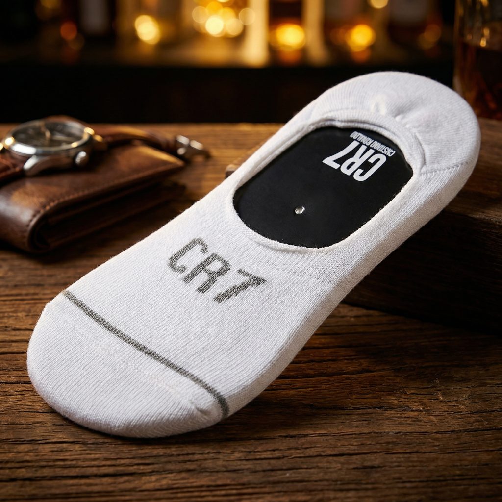 CR7 Cristiano Ronaldo Men’s No-Show Invisible Socks – Soft Cotton, Anti-Slip, Everyday Comfort