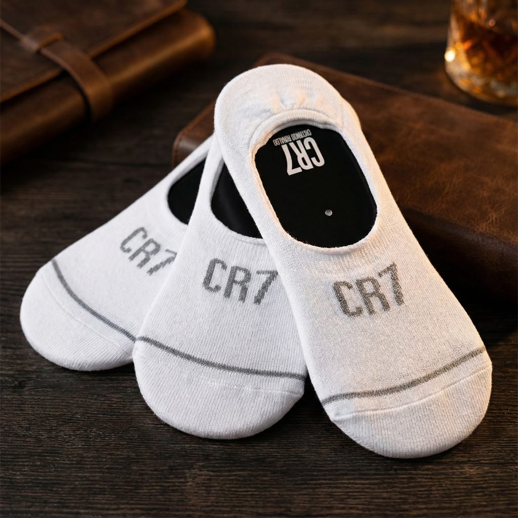 CR7 Cristiano Ronaldo Men’s No-Show Invisible Socks – Soft Cotton, Anti-Slip, Everyday Comfort