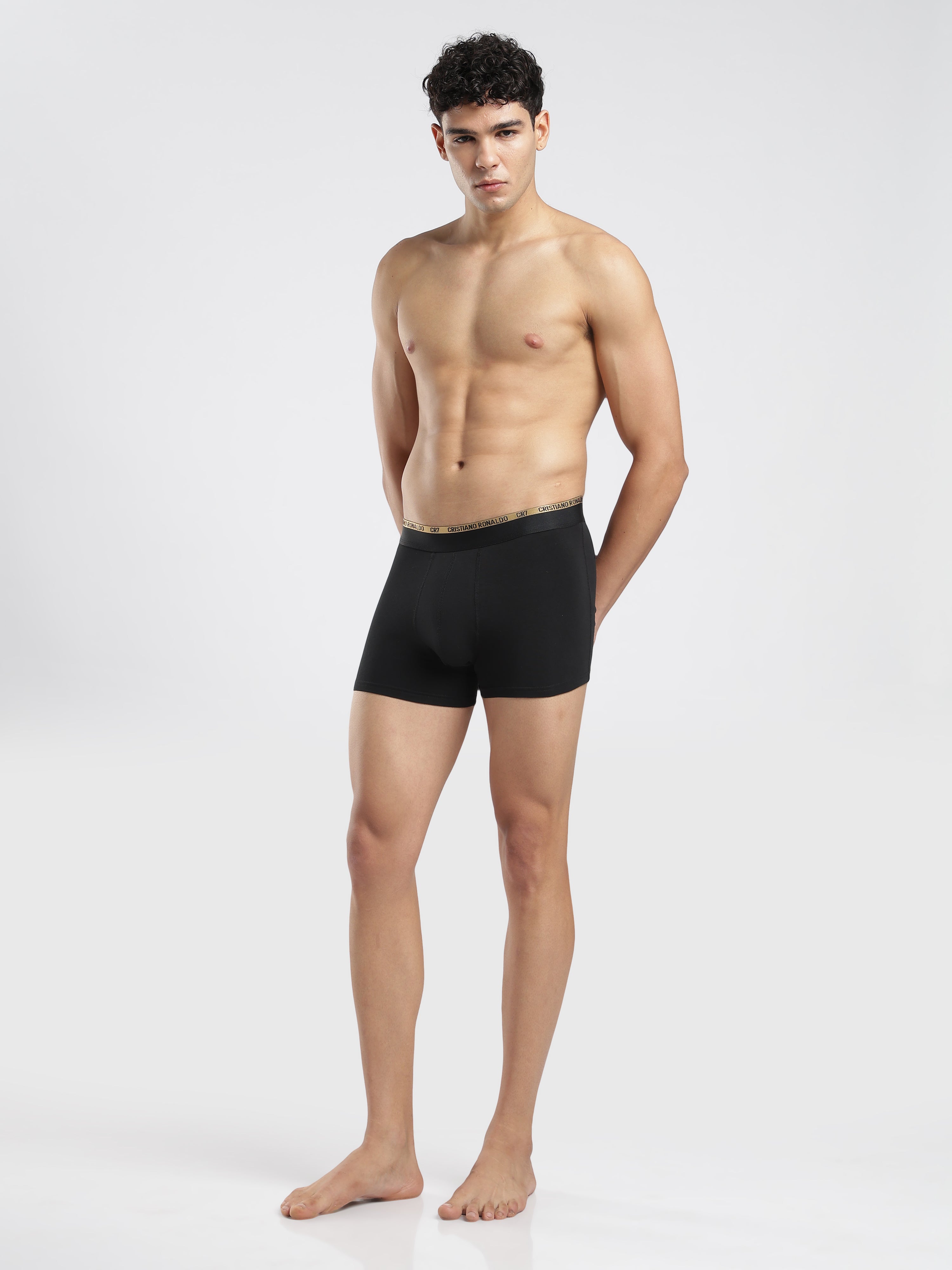 CR7 Premium Cotton Trunks – Pack of 3 (Black, White & Grey)