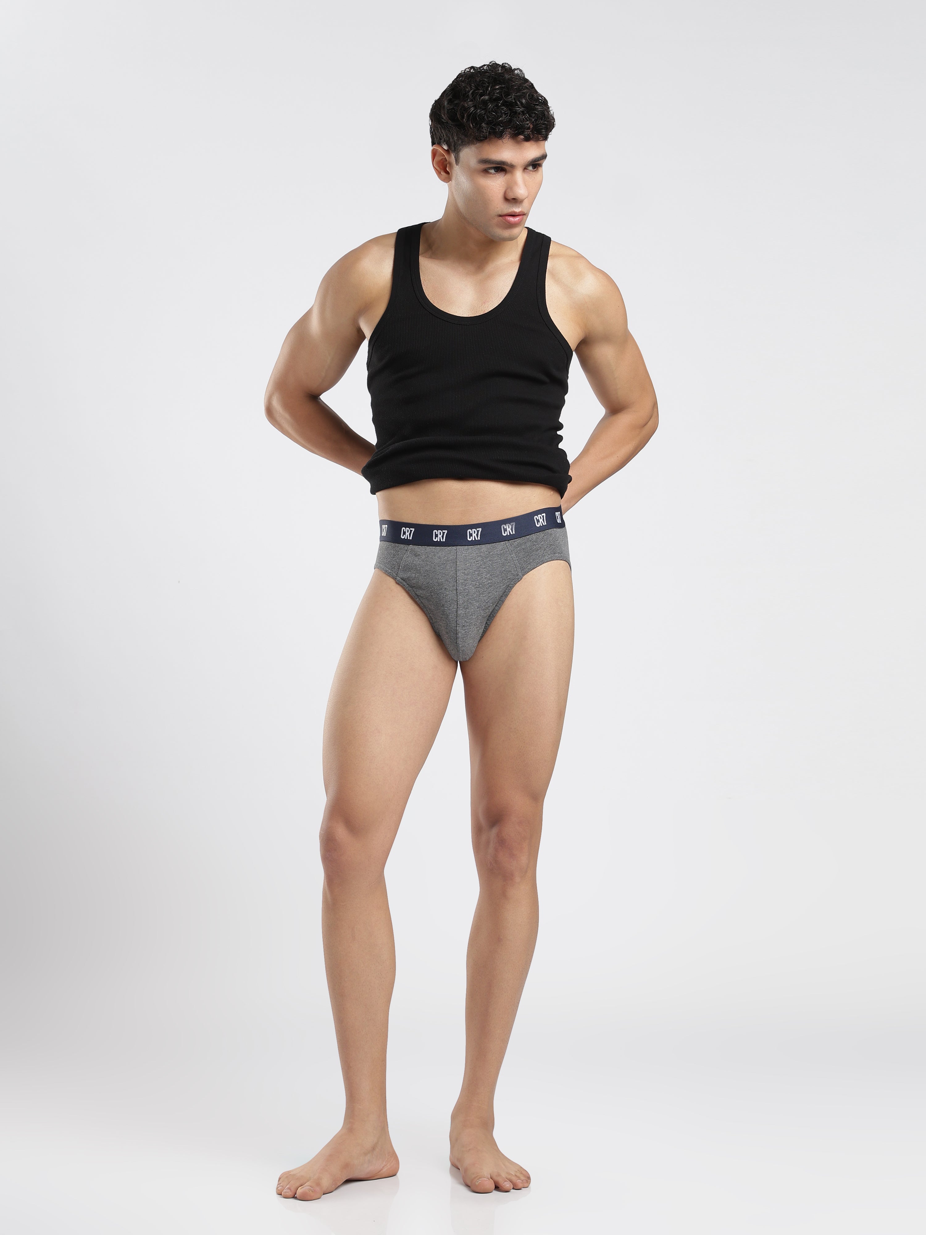 CR7 PURECORE Briefs – 3-Pack | Black, Grey & White