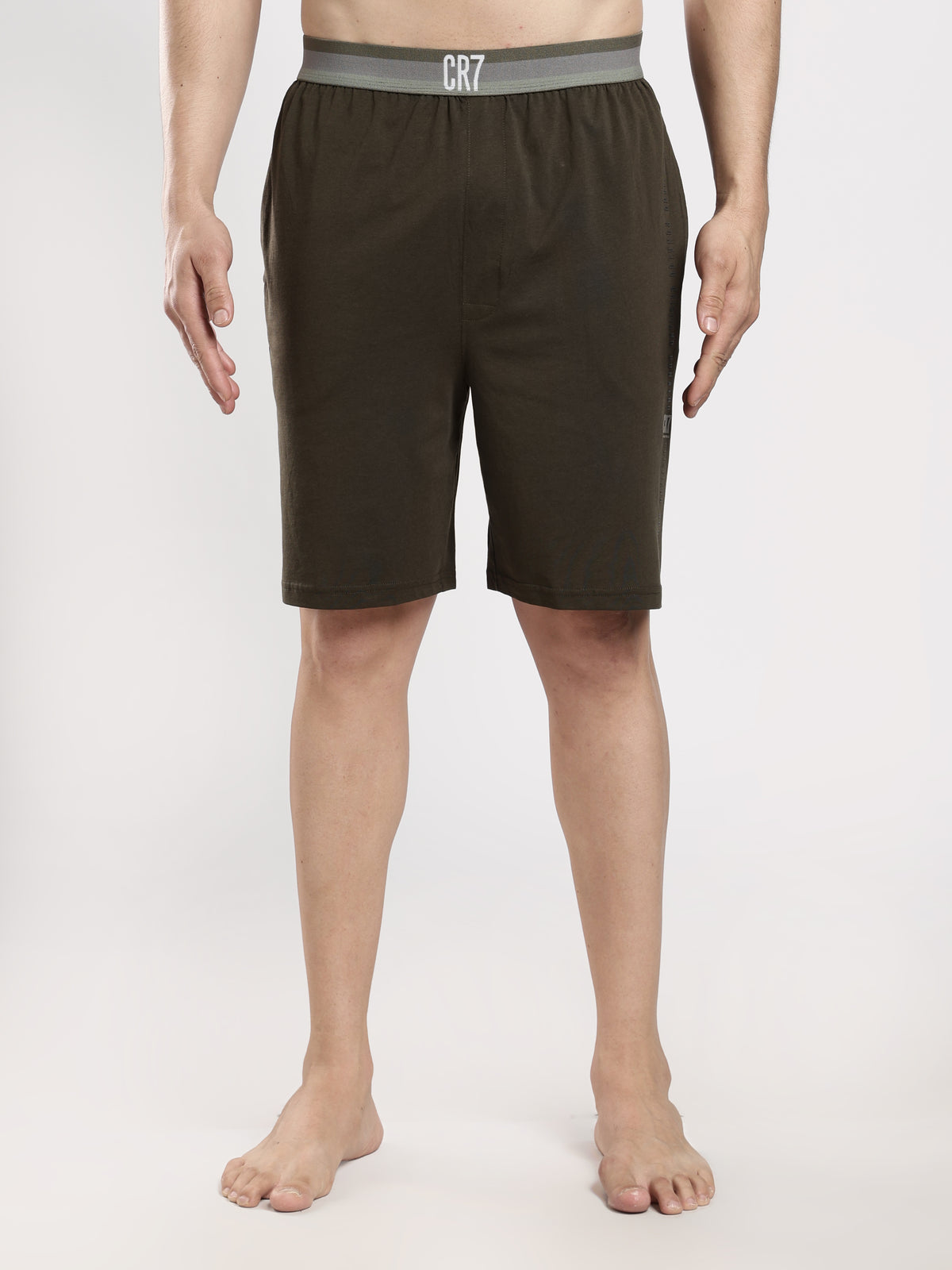 CR7 Eclipse Olive & Black Short Lounge Set