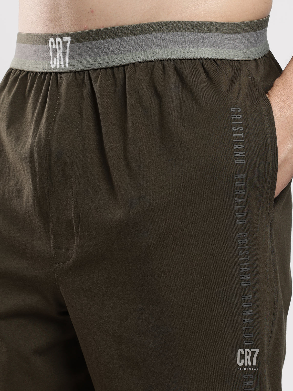 CR7 Eclipse Olive & Black Short Lounge Set
