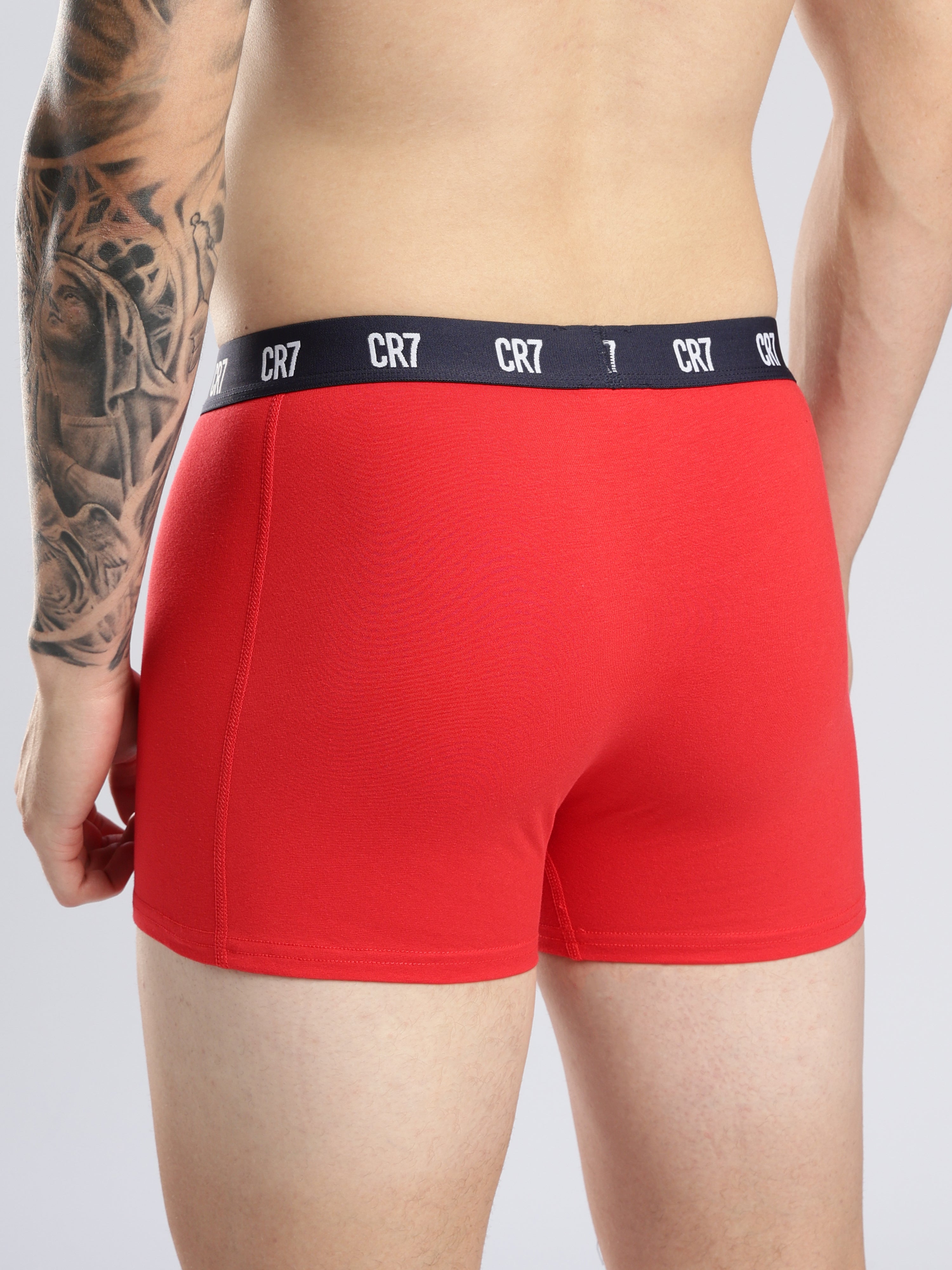 CR7 Premium Cotton Boxer Trunks – Pack of 3 | Soft, Breathable & Stretch Fit