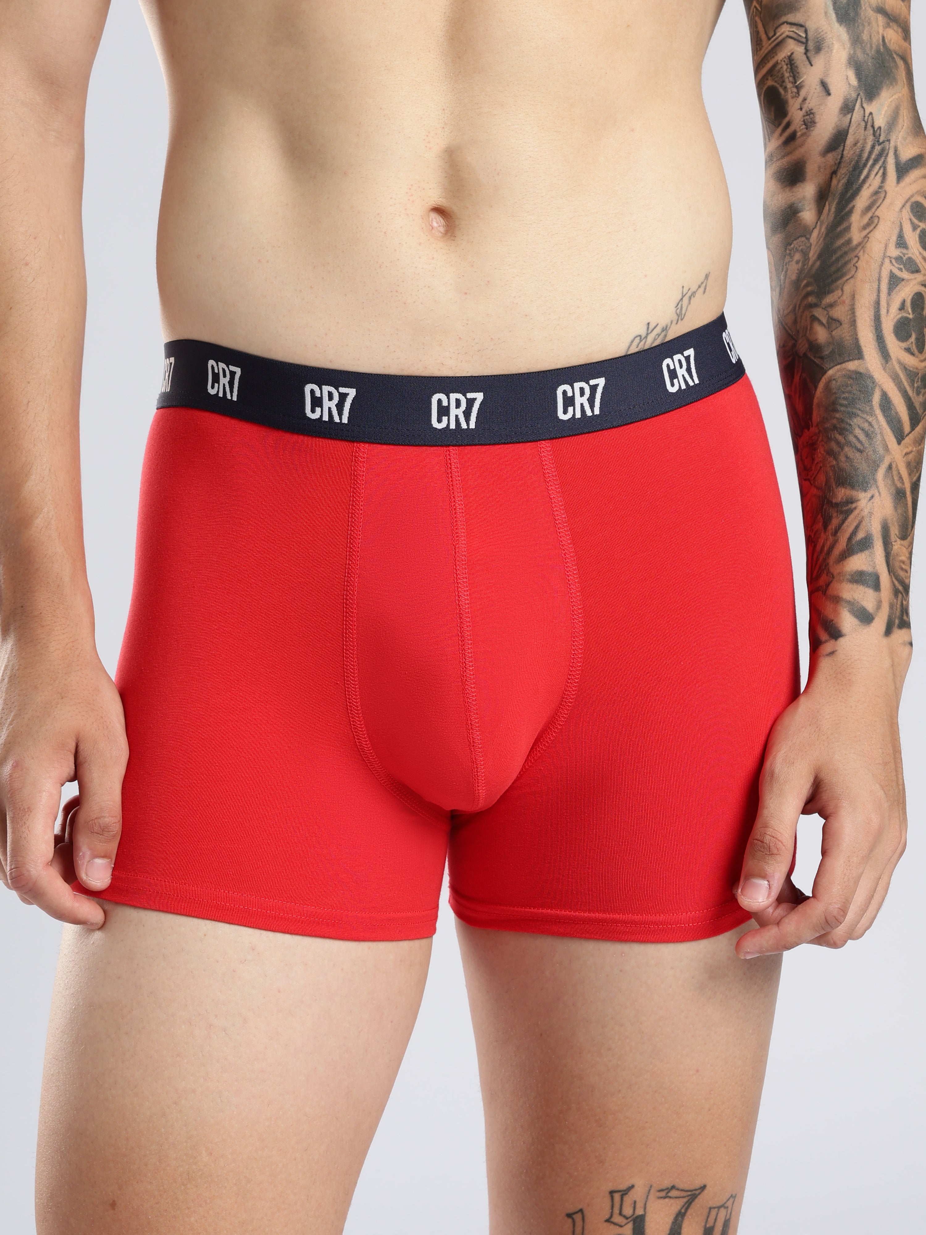 CR7 Premium Cotton Boxer Trunks – Pack of 3 | Soft, Breathable & Stretch Fit
