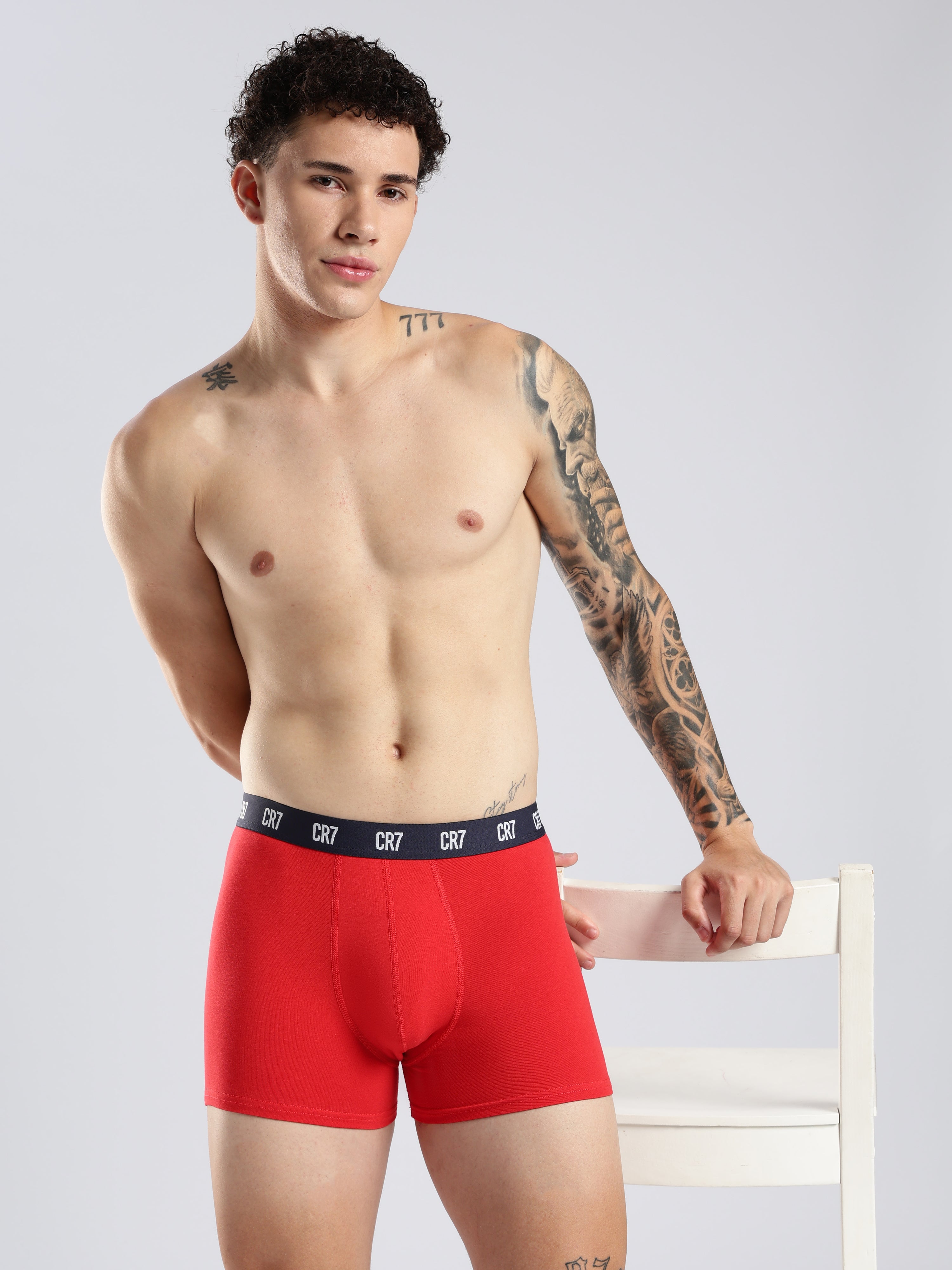 CR7 Premium Cotton Boxer Trunks – Pack of 3 | Soft, Breathable & Stretch Fit