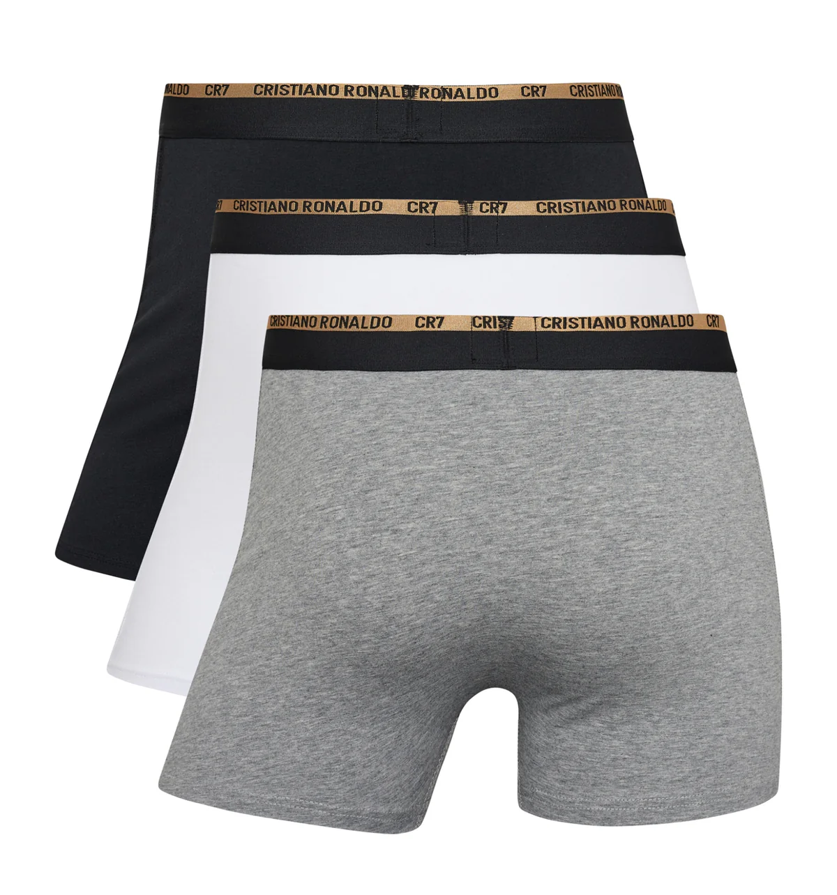 CR7 Cristiano Ronaldo Premium Cotton Trunks – Pack of 3 (Black, White & Grey)