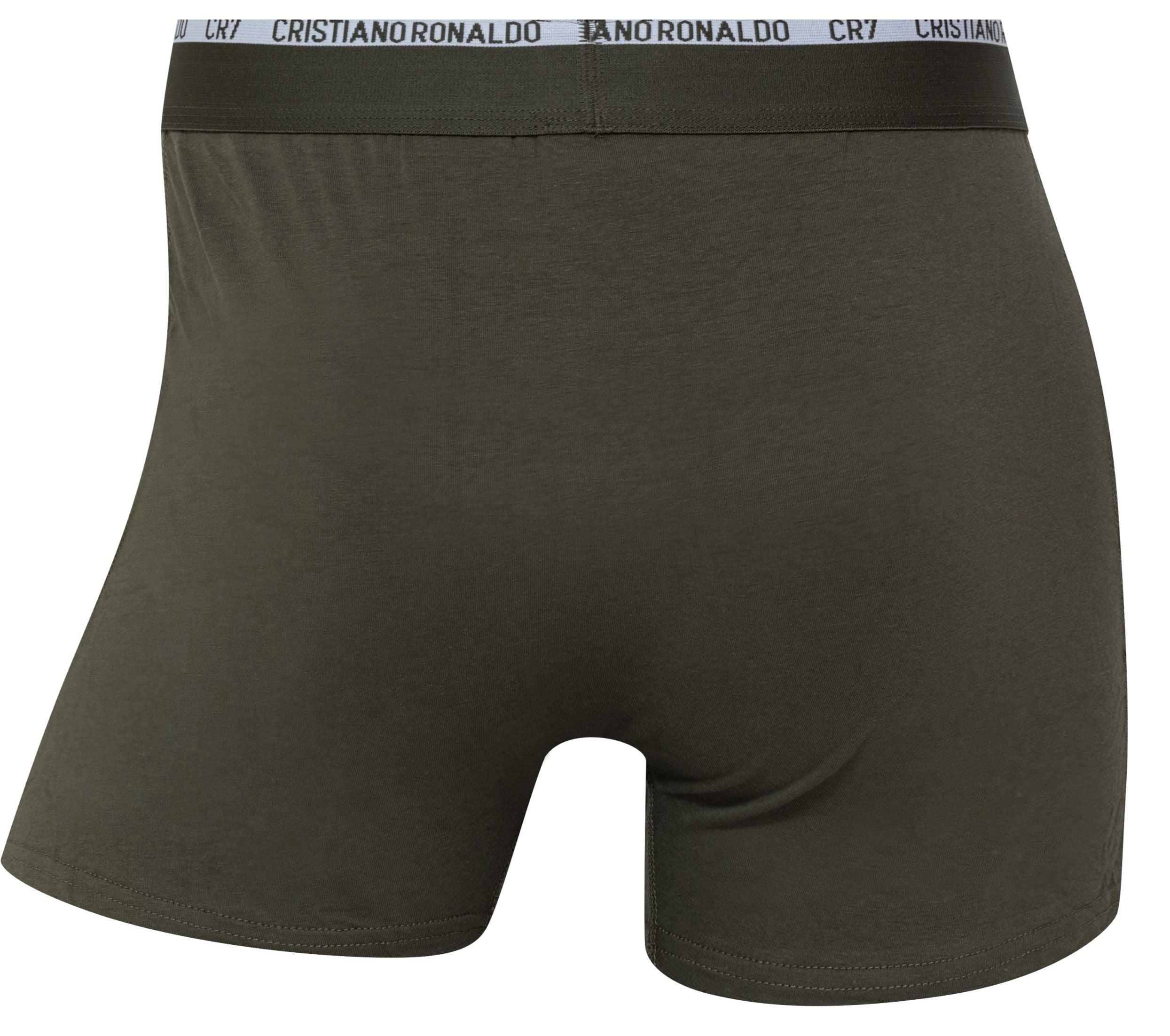 CR7 Cristiano Ronaldo Men’s Cotton Trunks – Pack of 3 (Black, Navy & Olive) | Premium Comfort Fit