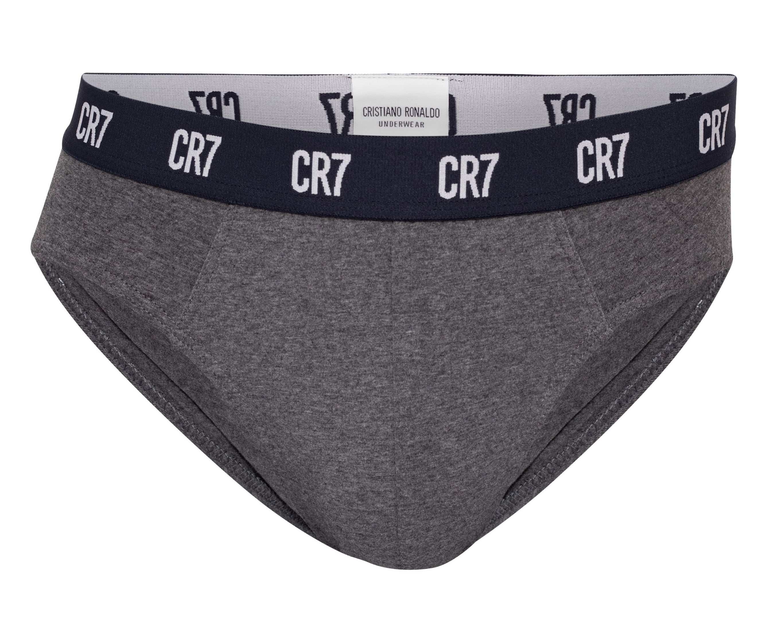 CR7 Cristiano Ronaldo Men’s Cotton Briefs – Pack of 3 (Black, Grey & White) | Everyday Comfort Fit