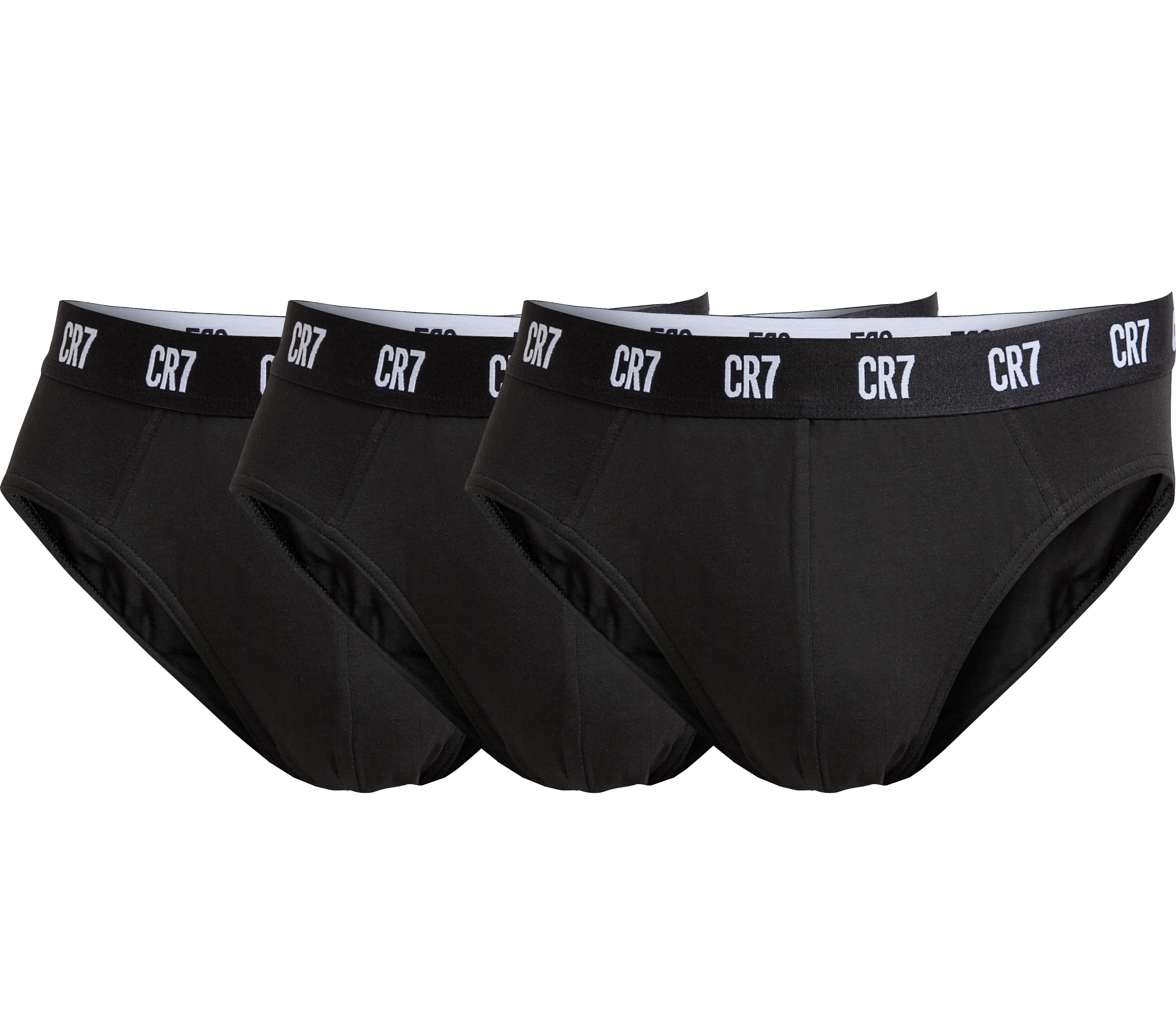 CR7 Cristiano Ronaldo Men’s Black Cotton Briefs – Pack of 3 | Soft, Breathable & Secure Fit
