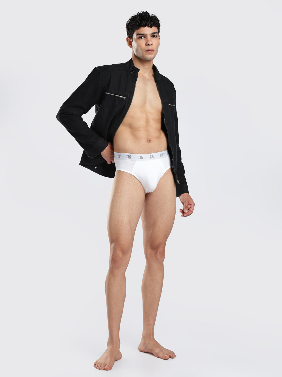 CR7 Iconic Core Men's White Brief Pack of 3