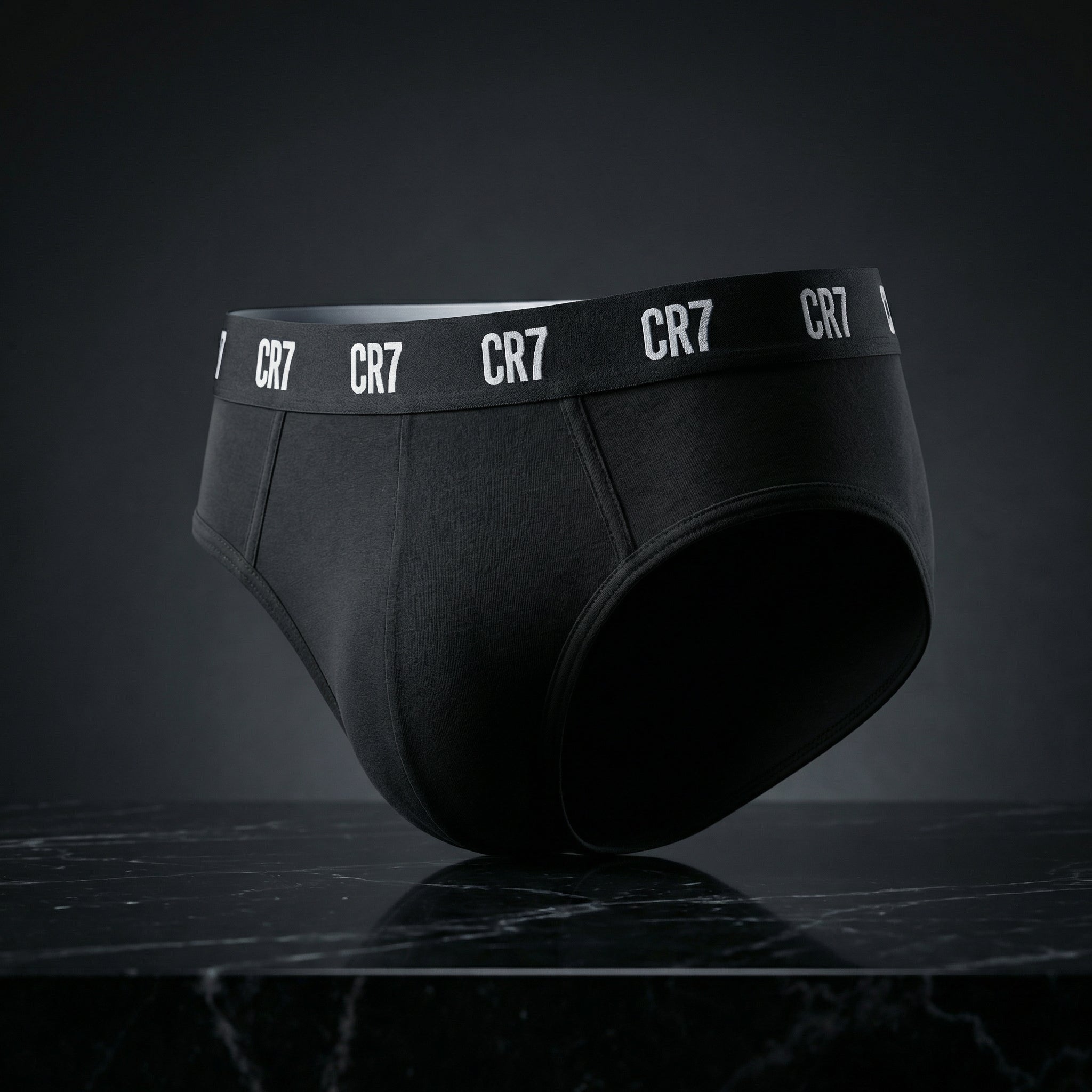 CR7 Cristiano Ronaldo Men’s Black Cotton Briefs – Pack of 3 | Soft, Breathable & Secure Fit