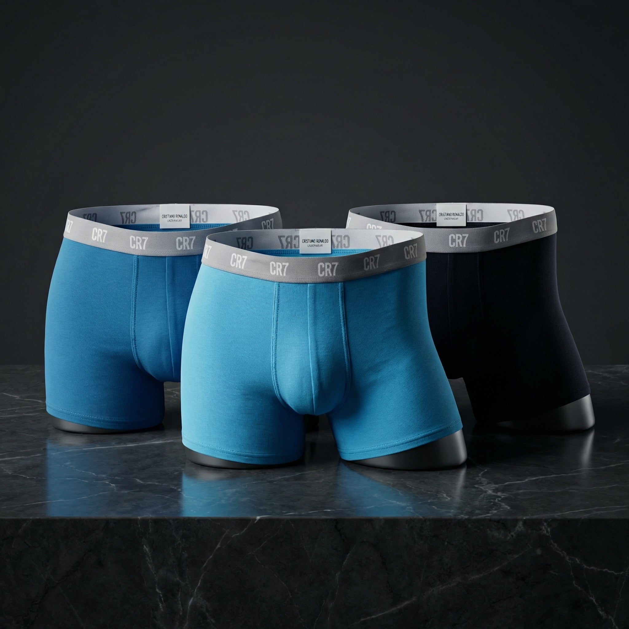 CR7 Cristiano Ronaldo Men’s Boxer Trunks – Soft Cotton 3-Pack