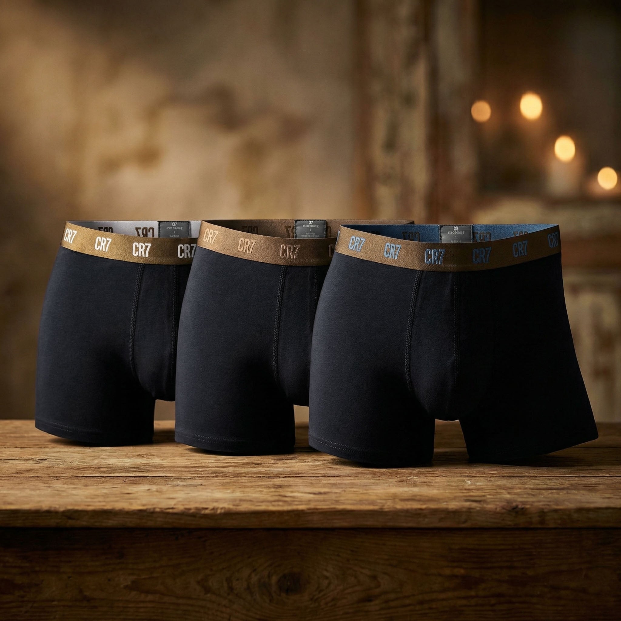 CR7 Cristiano Ronaldo Men’s Premium Cotton Stretch Trunks – | Pack of 3 | Comfort Fit Boxer Trunks