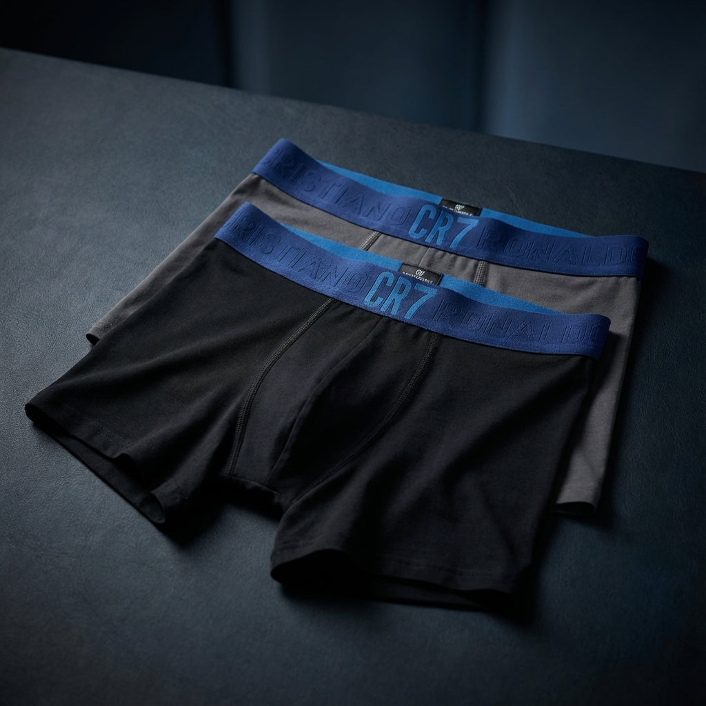 CR7 Cristiano Ronaldo Trunks – Premium Comfort Fit Cotton Stretch Underwear (2 Pack)