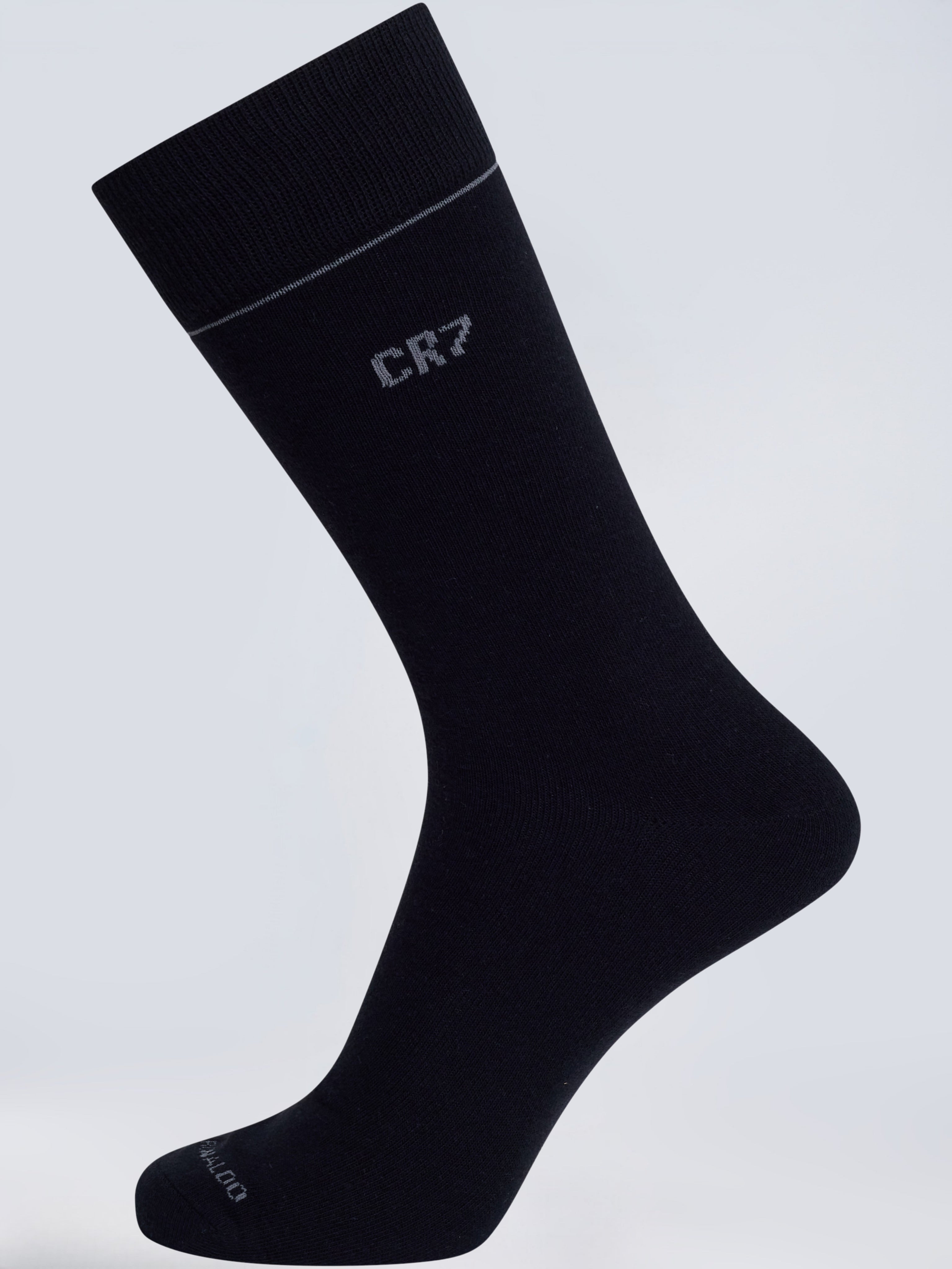 CR7 STRIPE MOTION Crew Socks – 3-Pack | Black