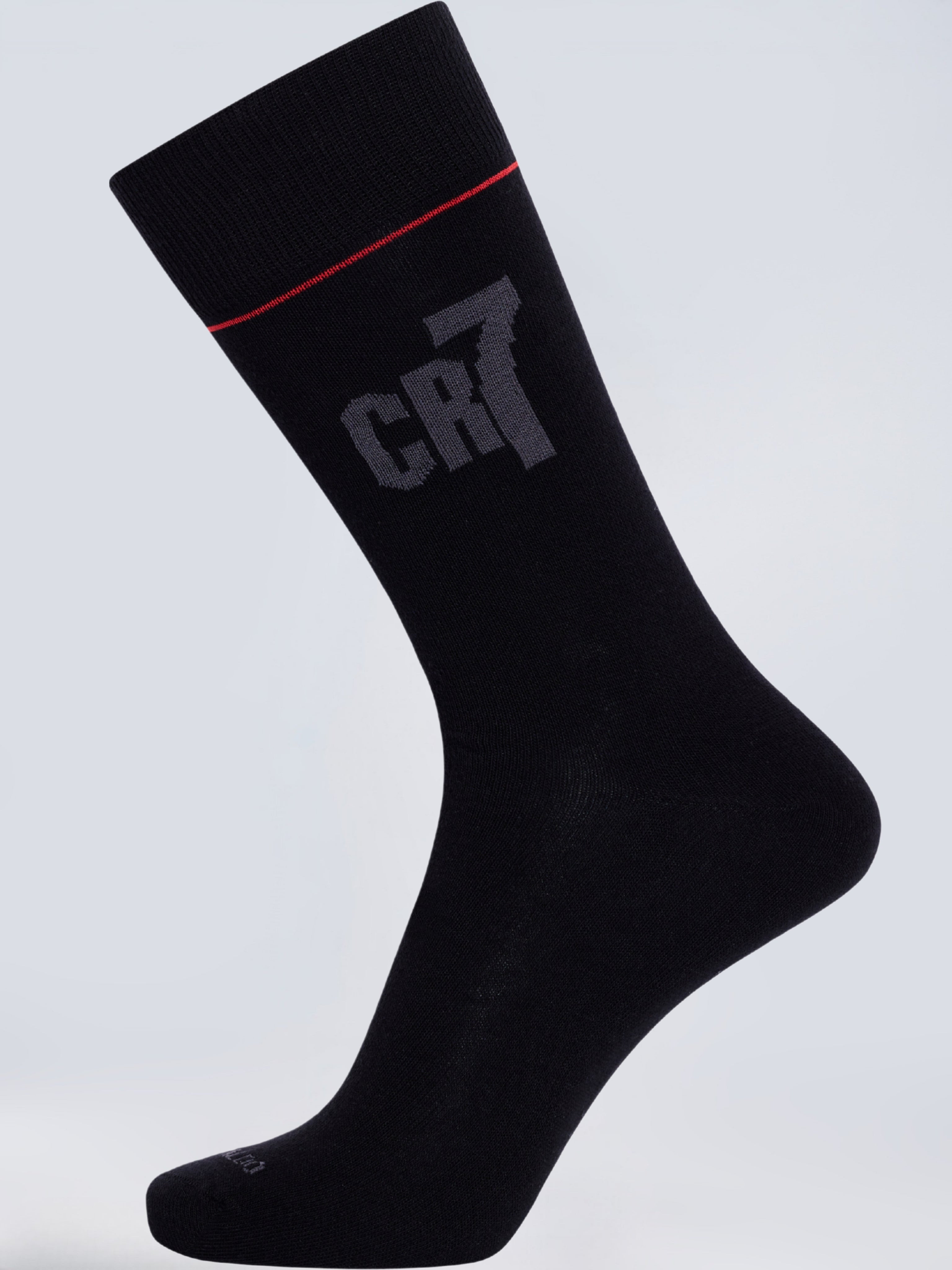 CR7 Men’s Premium Cotton Crew Socks –  (Pack of 3) | Soft, Breathable & Stylish