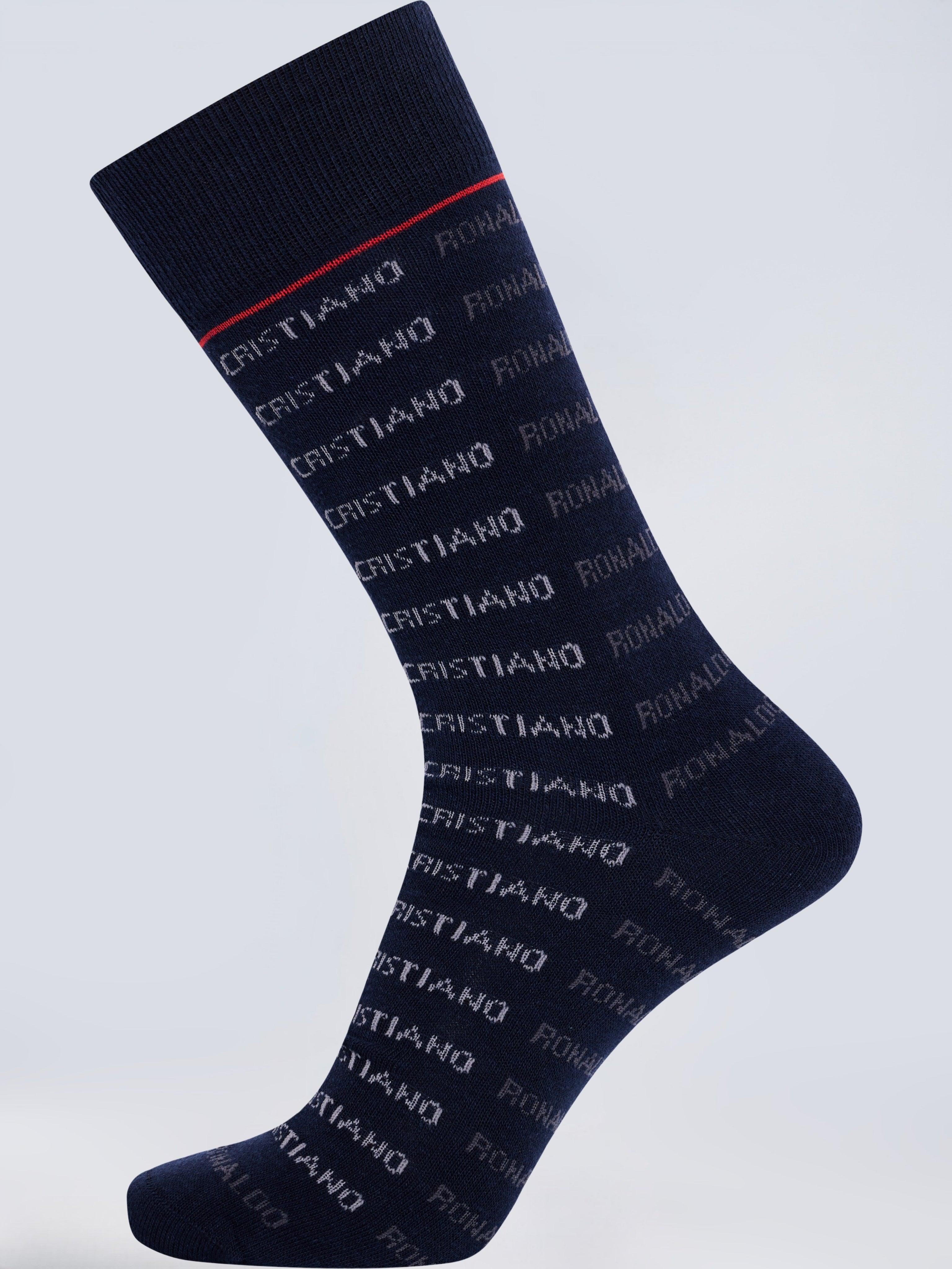 CR7 Men’s Premium Cotton Crew Socks –  (Pack of 3) | Soft, Breathable & Stylish