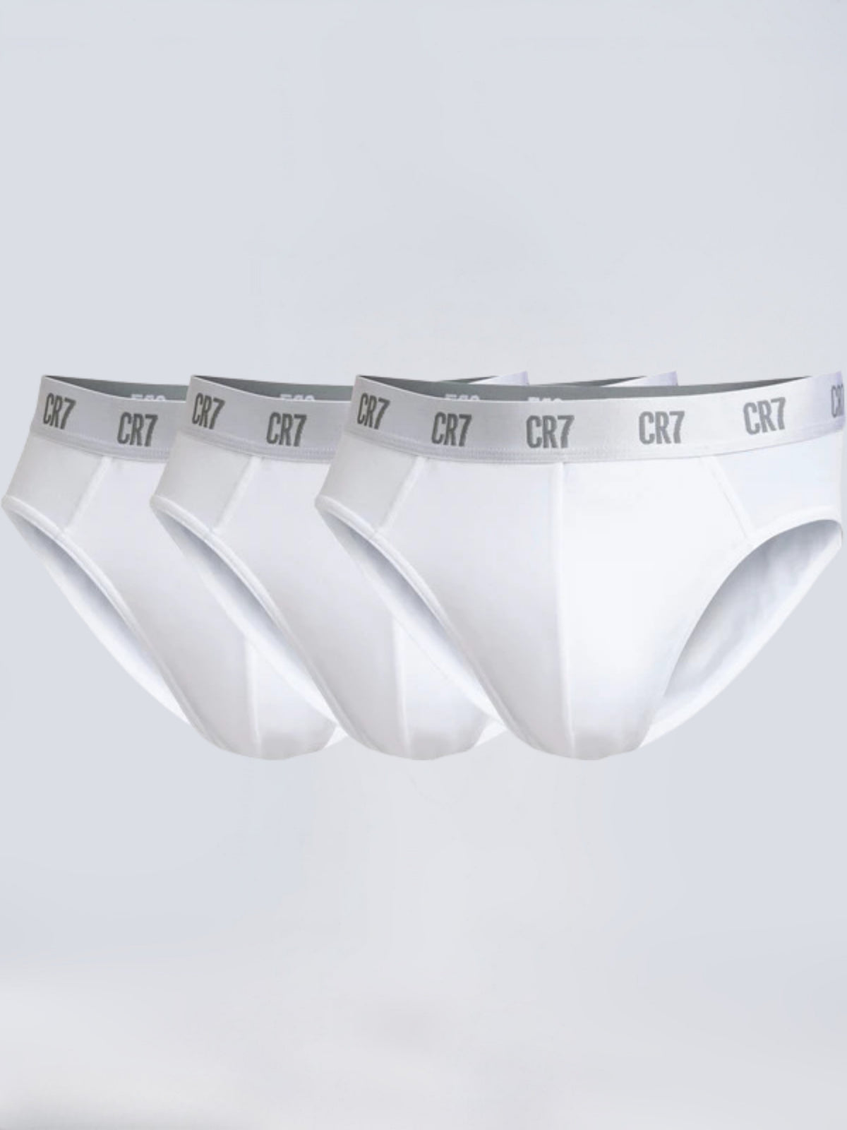CR7 Iconic Core Men's White Brief Pack of 3