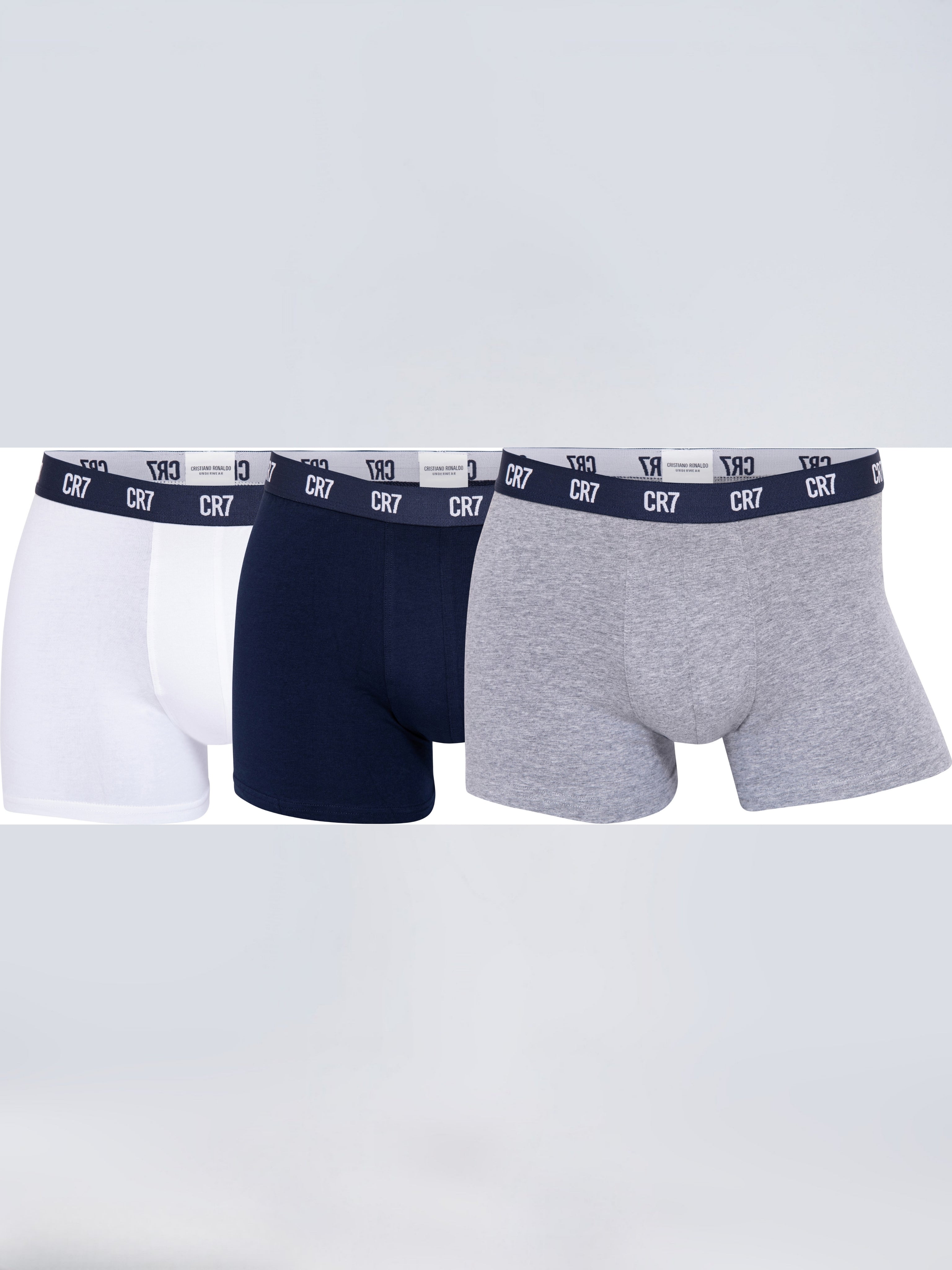 CR7 Men’s Trunk Underwear – 3-Pack Soft & Breathable Boxer Trunks