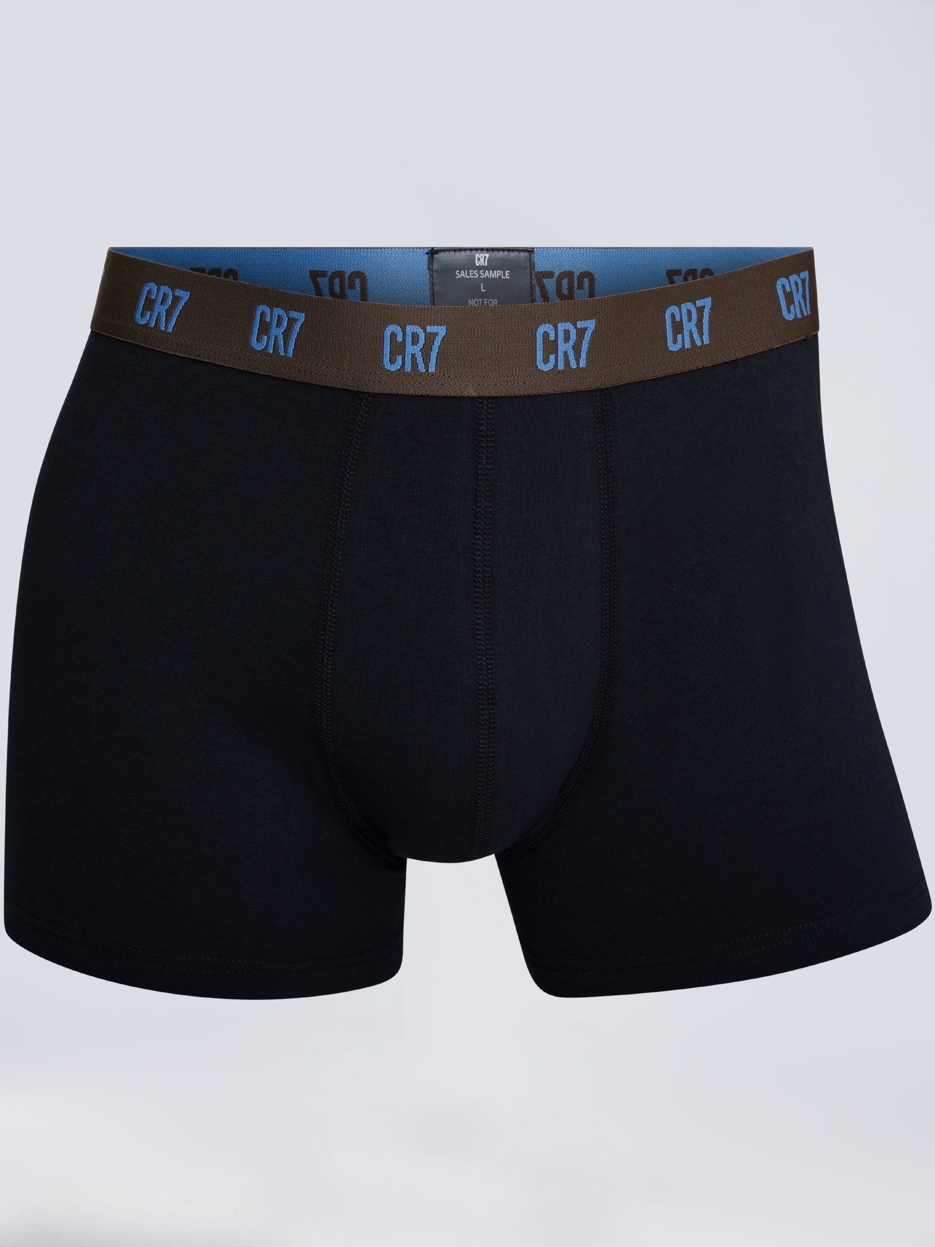 CR7 Men’s Premium Cotton Stretch Trunks – | Pack of 3 | Comfort Fit Boxer Trunks