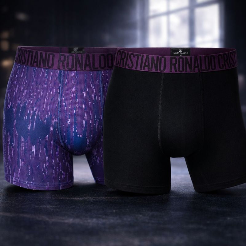 CR7 Cristiano Ronaldo Trunks – Premium Comfort Fit Cotton Stretch Underwear (Pack of 2)