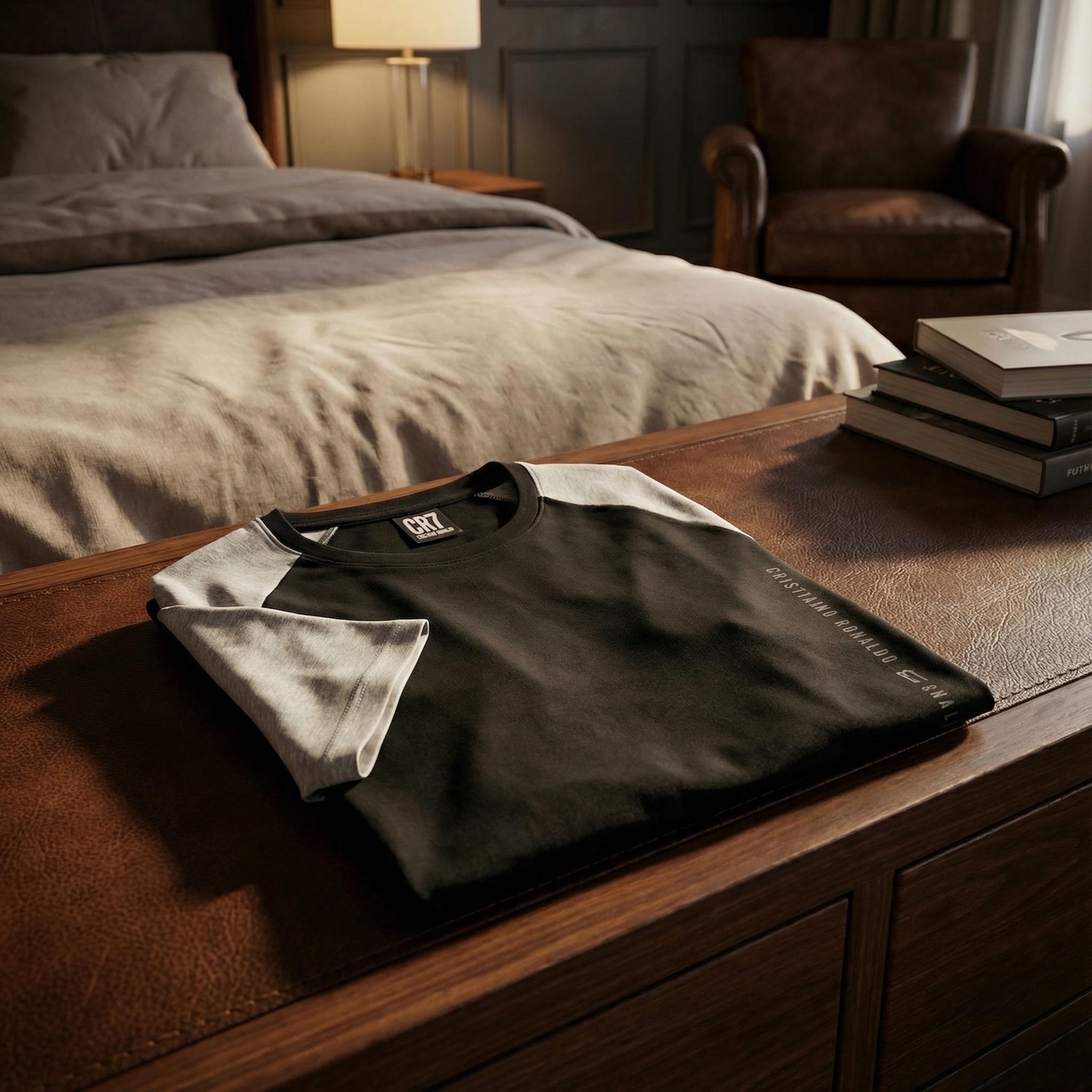 CR7 Cristiano Ronaldo Men’s Premium Nightwear Set – Soft Cotton Lounge T-Shirt & Shorts