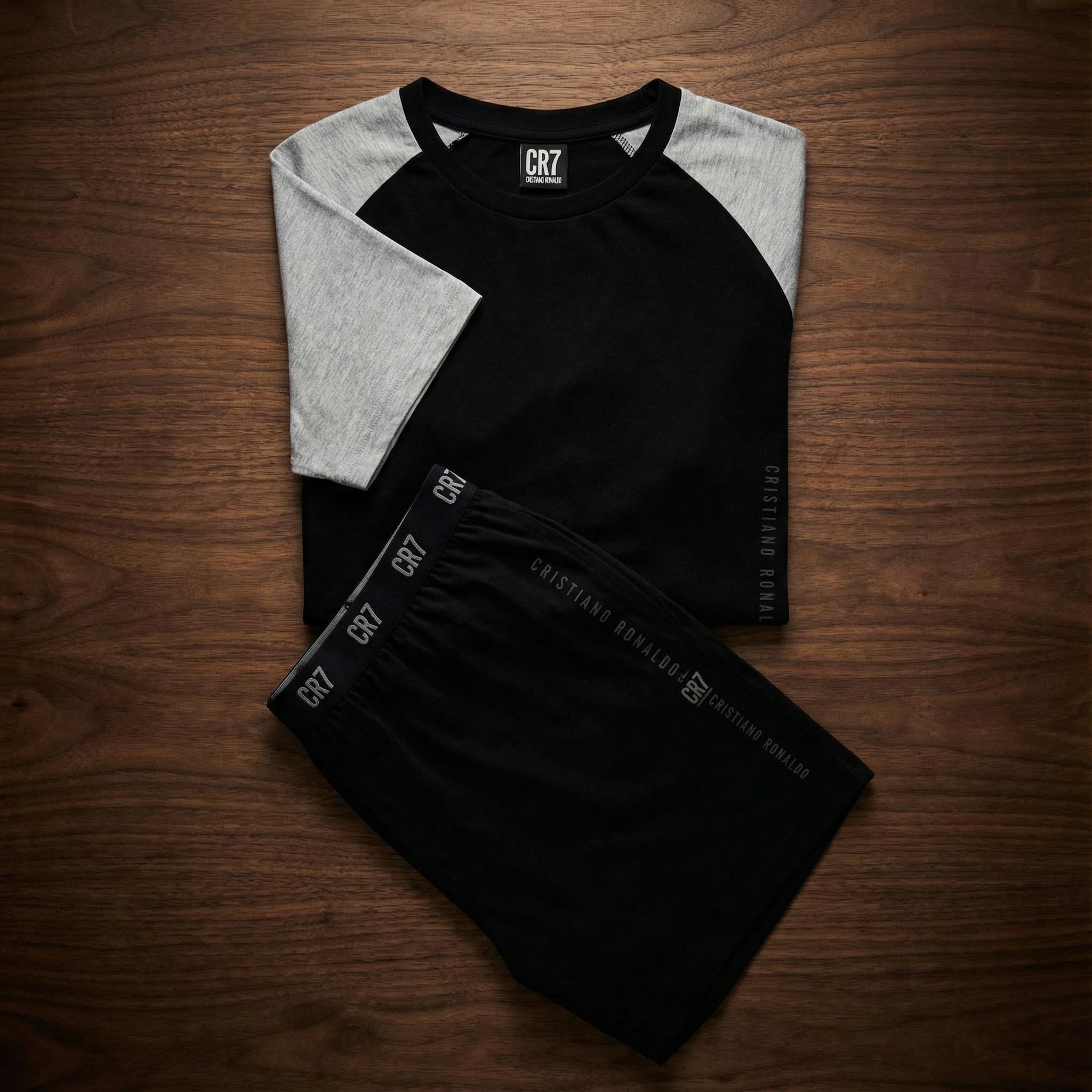 CR7 Cristiano Ronaldo Men’s Premium Nightwear Set – Soft Cotton Lounge T-Shirt & Shorts