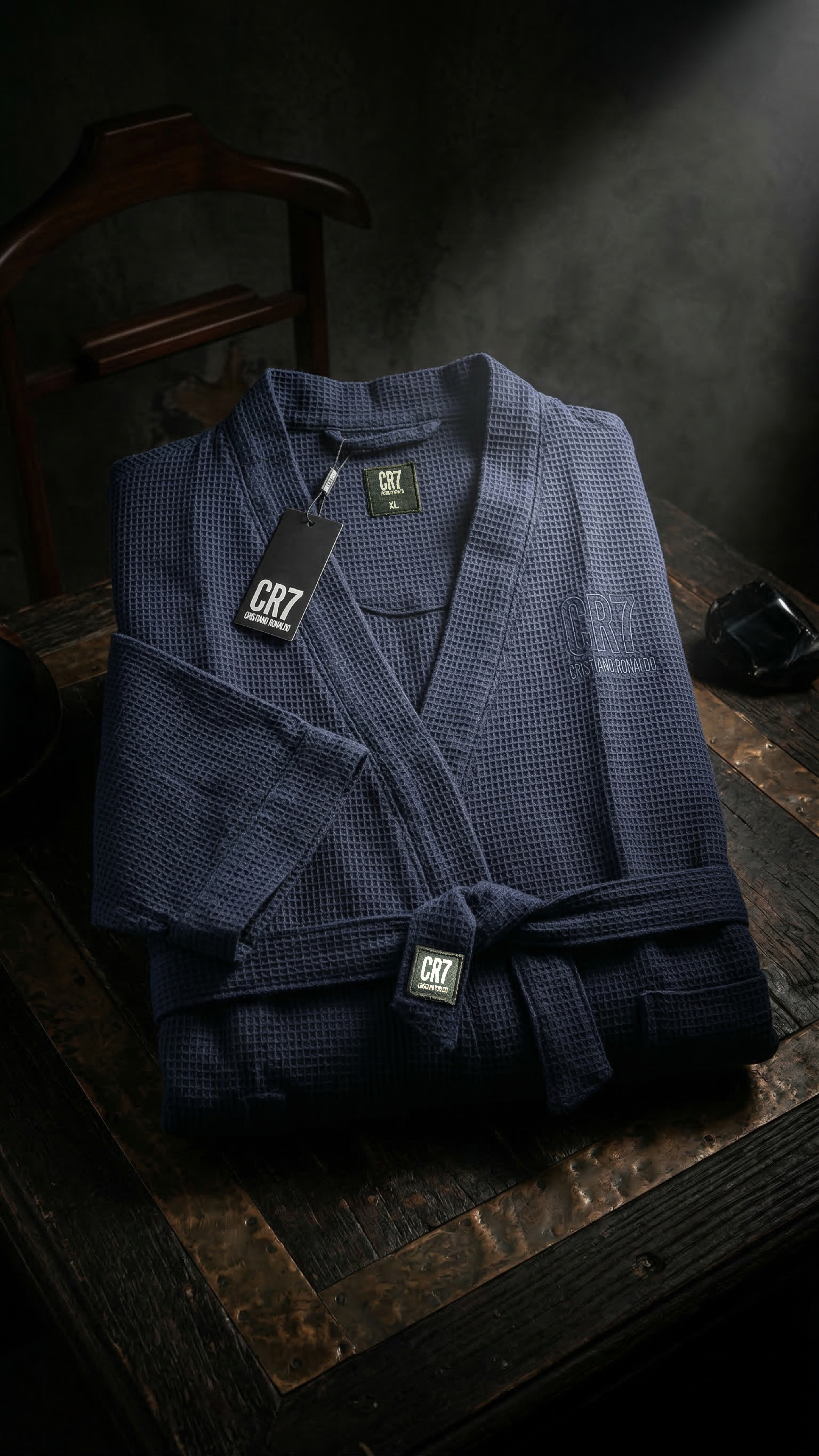 CR7 Cristiano Ronaldo Men’s Premium Waffle Bathrobe – Luxury Comfort with Iconic CR7 Branding