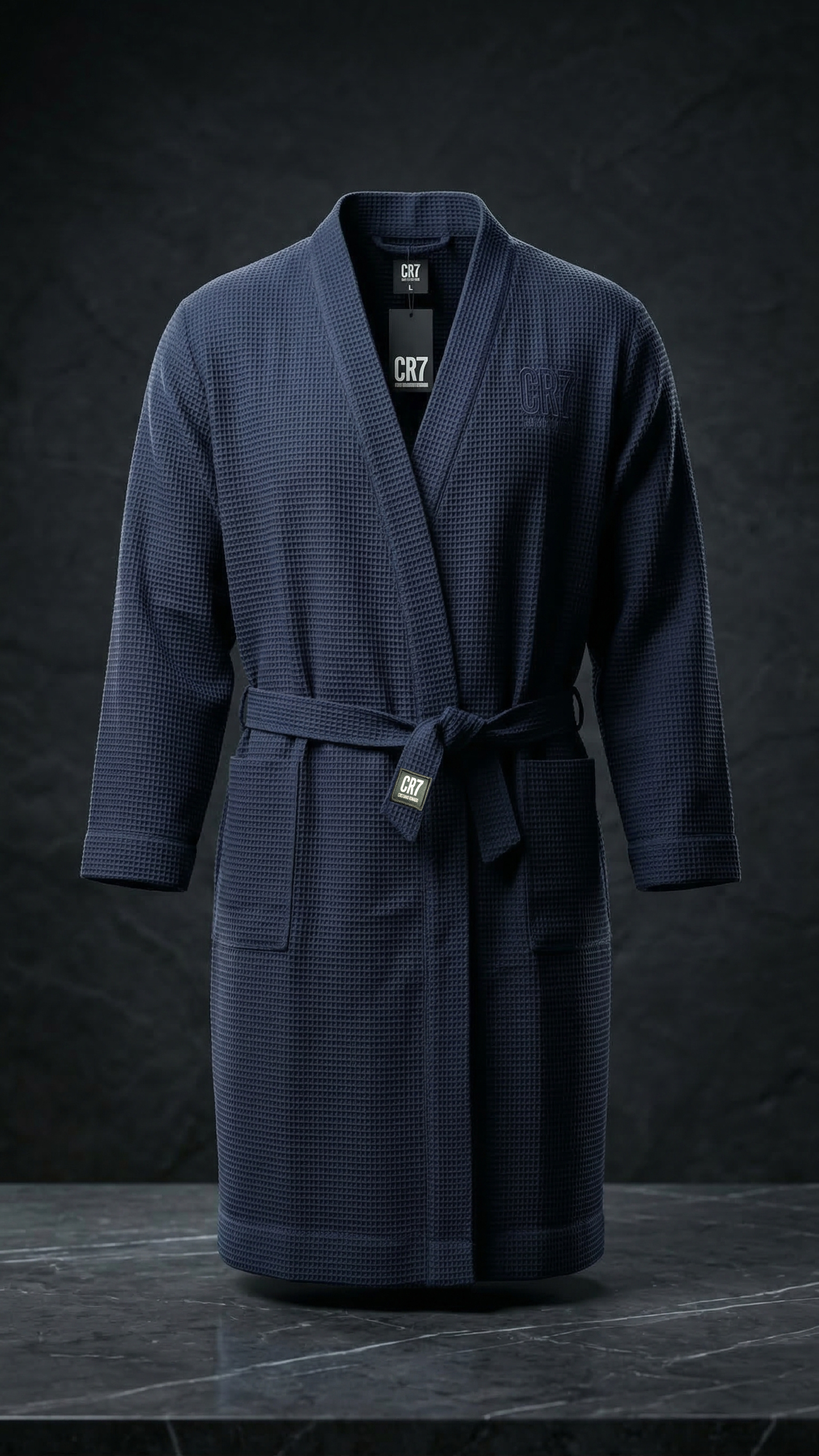 CR7 Cristiano Ronaldo Men’s Premium Waffle Bathrobe – Luxury Comfort with Iconic CR7 Branding